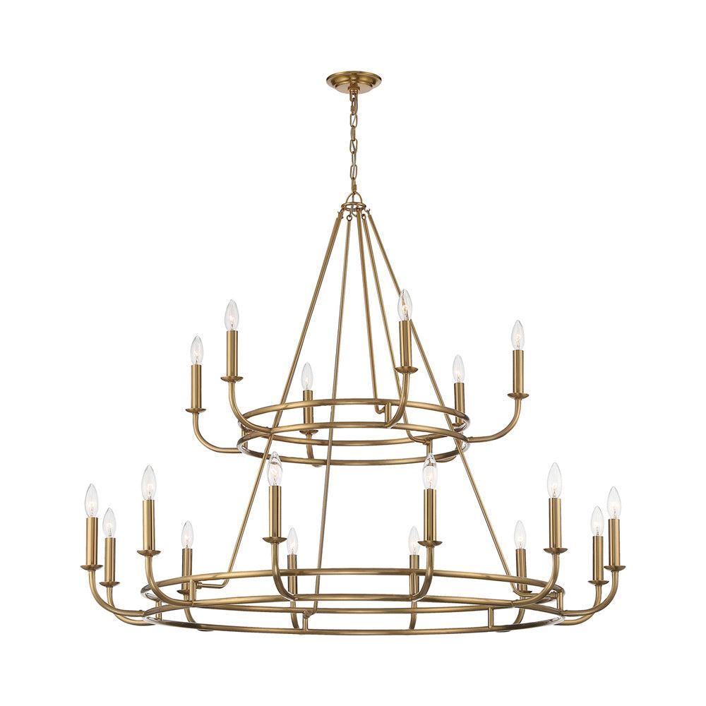 Crystorama Lighting Bailey 18 - Light Chandelier in  Aged Brass