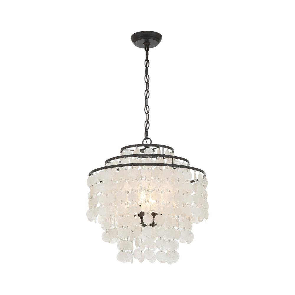Mini Brielle Dark Bronze 4-Light Crystal Candle Chandelier