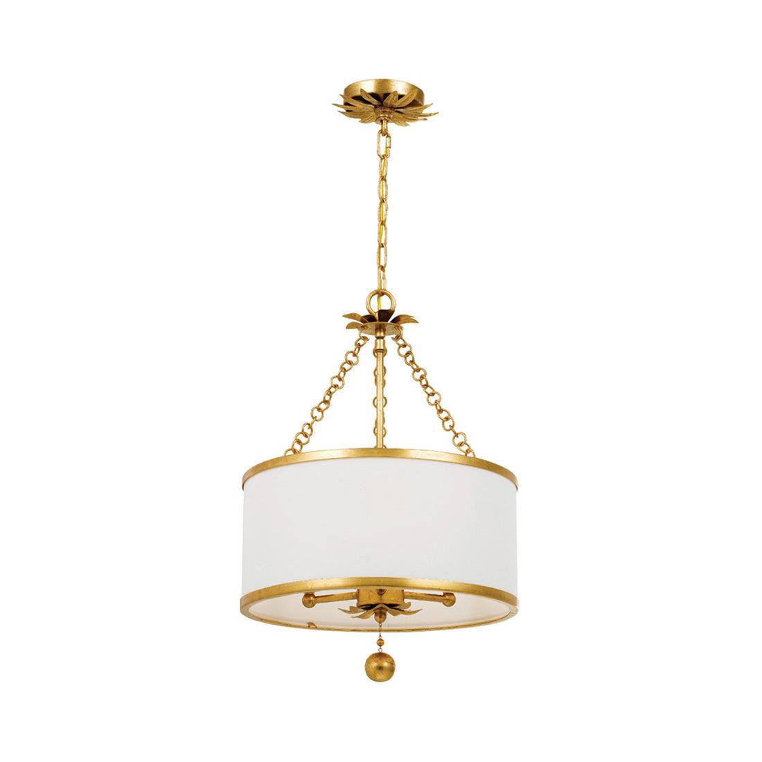 Crystorama Lighting Broche 3 - Light Chandelier in  Antique Gold