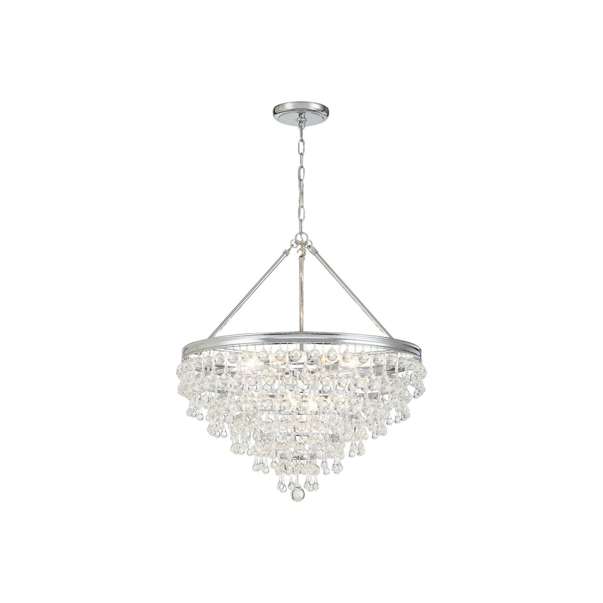 Crystorama Lighting Calypso 8 - Light Chandelier in  Polished Chrome