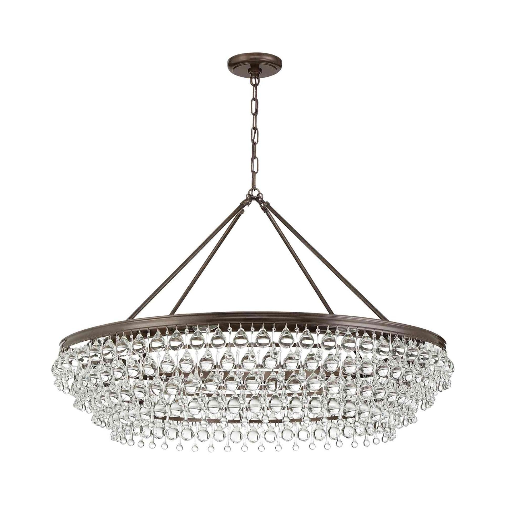 Eight Light Chandelier In Traditional And Contemporary Style 40 Inches Wide By 25.75 Inches High-Vibrant Bronze Finish Crystorama Lighting 278-Vz