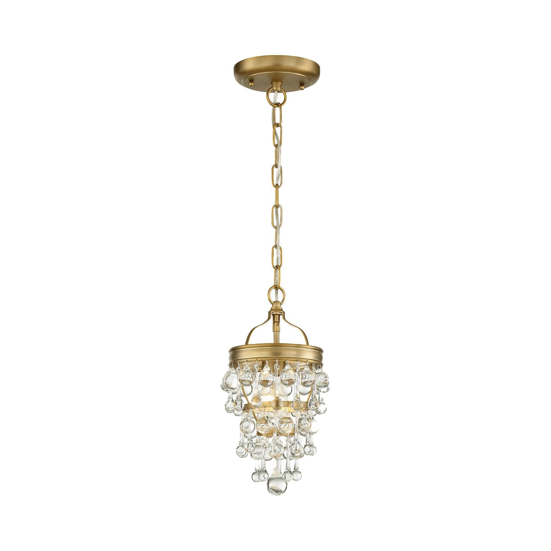 Crystorama Lighting Calypso 1 - Light Pendant in  Vibrant Gold