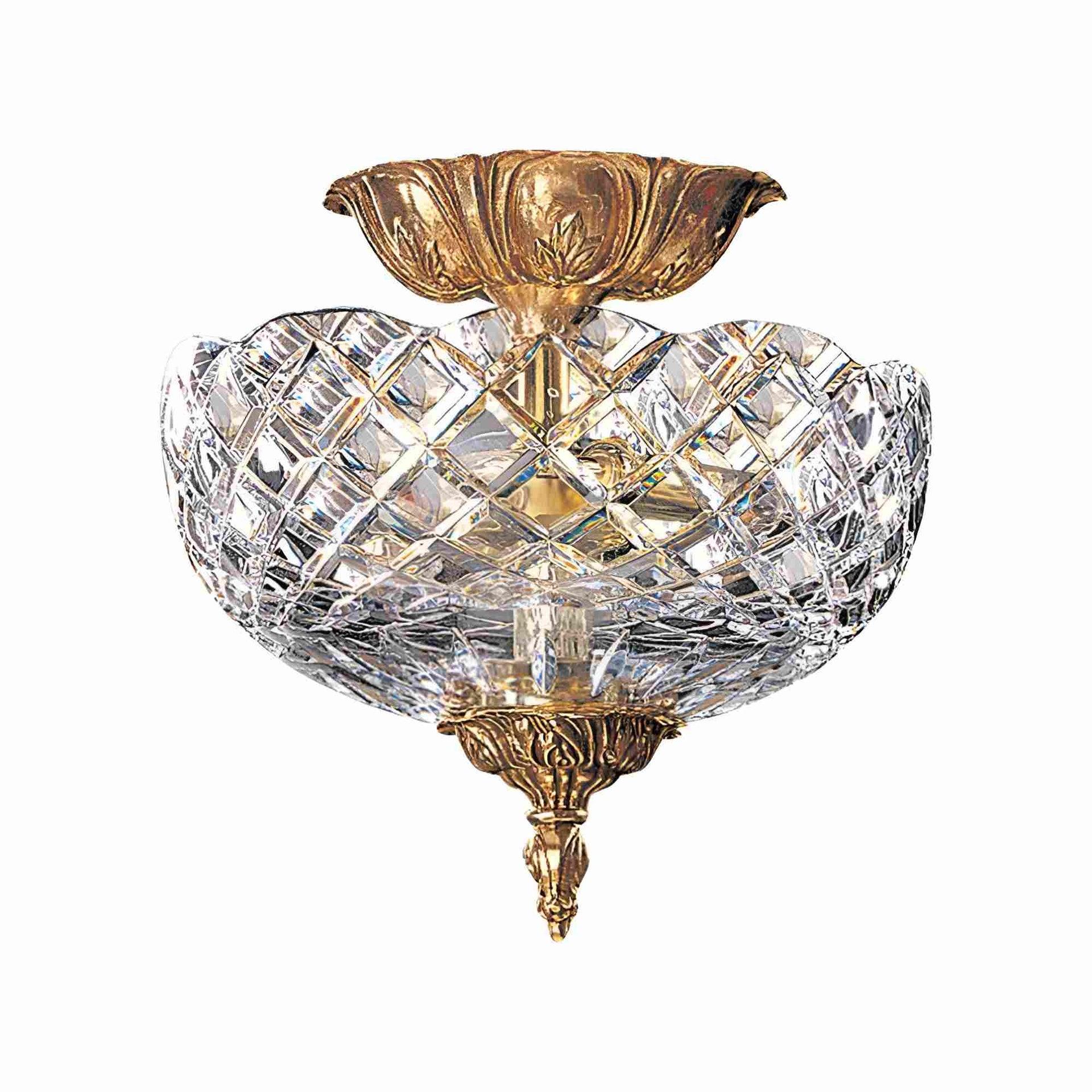 Crystorama Lighting 2 - Light Flush Mount in  Olde Brass