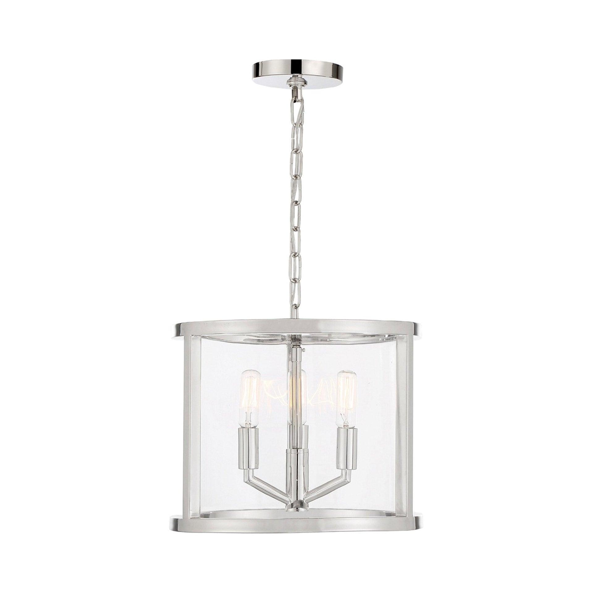Crystorama Lighting Devon 3 - Light Chandelier in  Polished Nickel