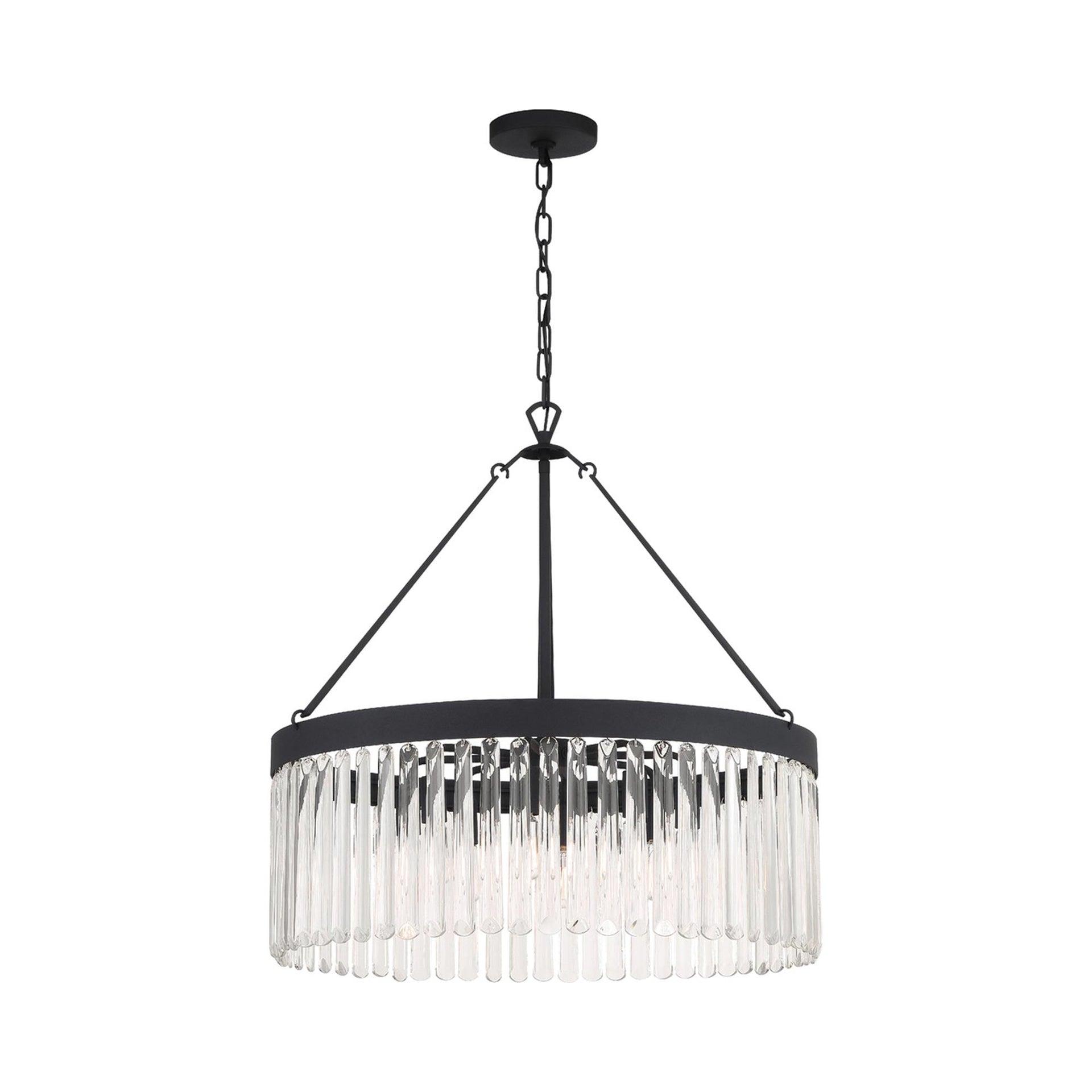 Crystorama Lighting Emory 8 - Light Chandelier in  Black Forged