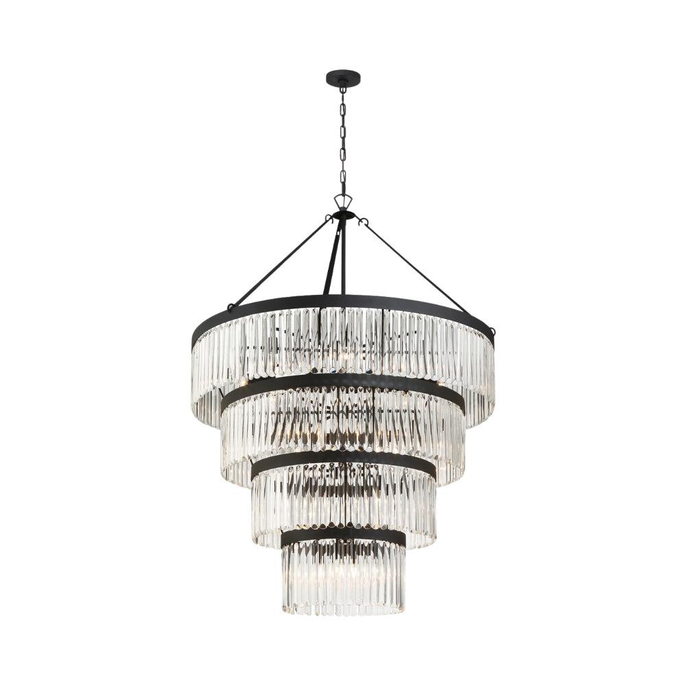 Crystorama Lighting Emory 22 - Light Chandelier in  Black Forged