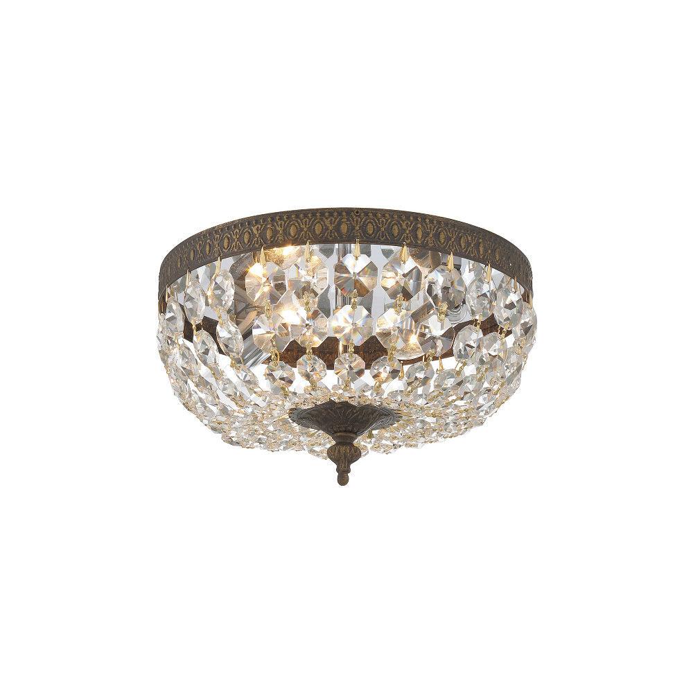Crystorama Lighting Ceiling Mount 2 - Light Flush Mount in  English Bronze