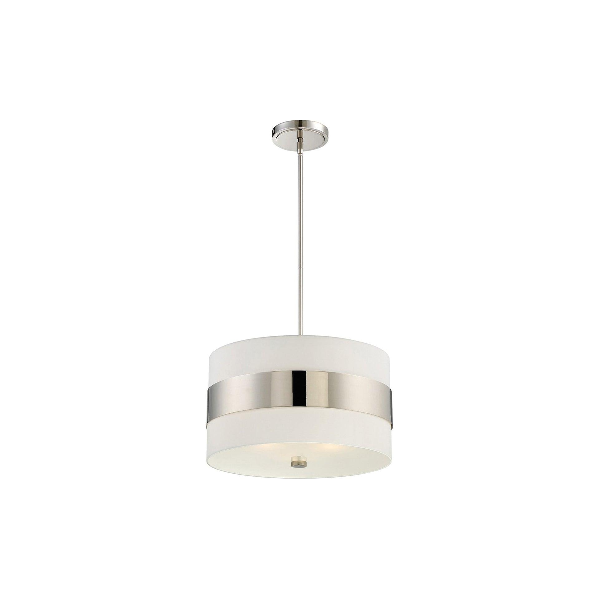 Crystorama Lighting Grayson 3 - Light Pendant in  Polished Nickel