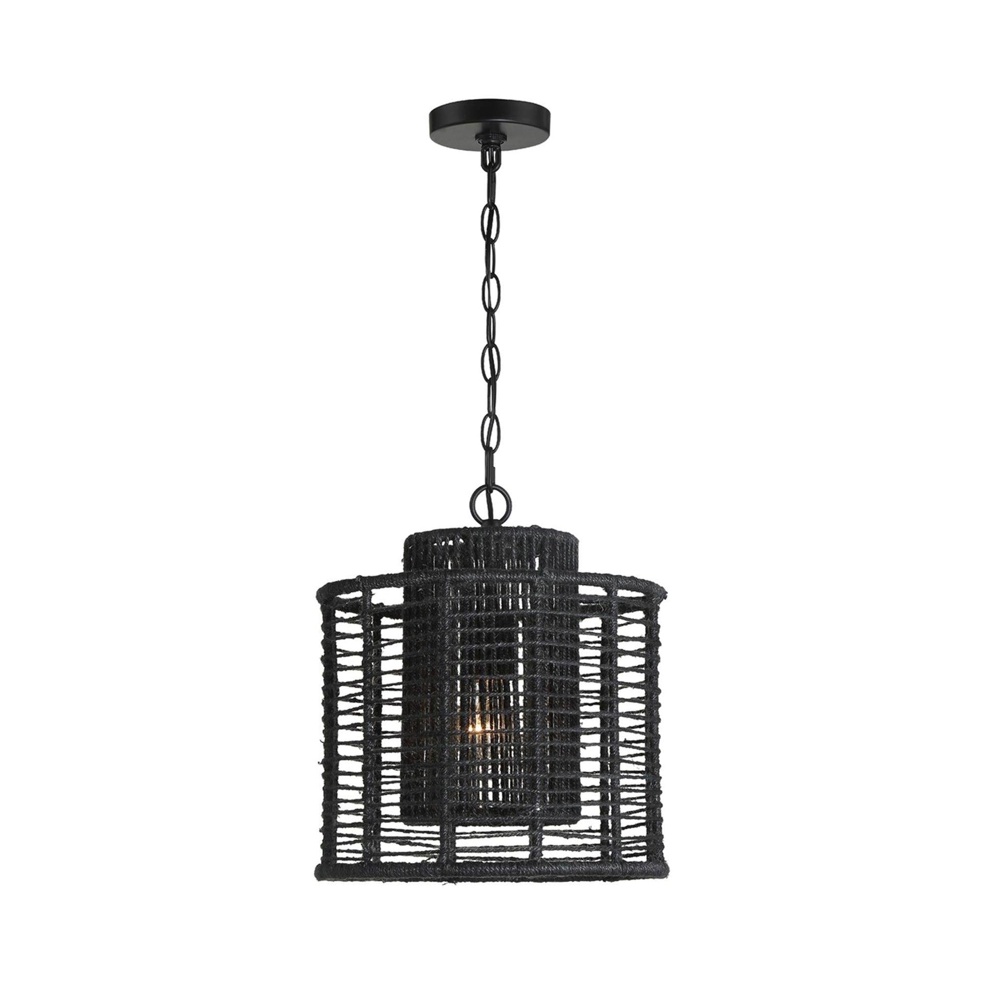Crystorama Lighting Jayna 1 - Light Pendant in  Matte Black