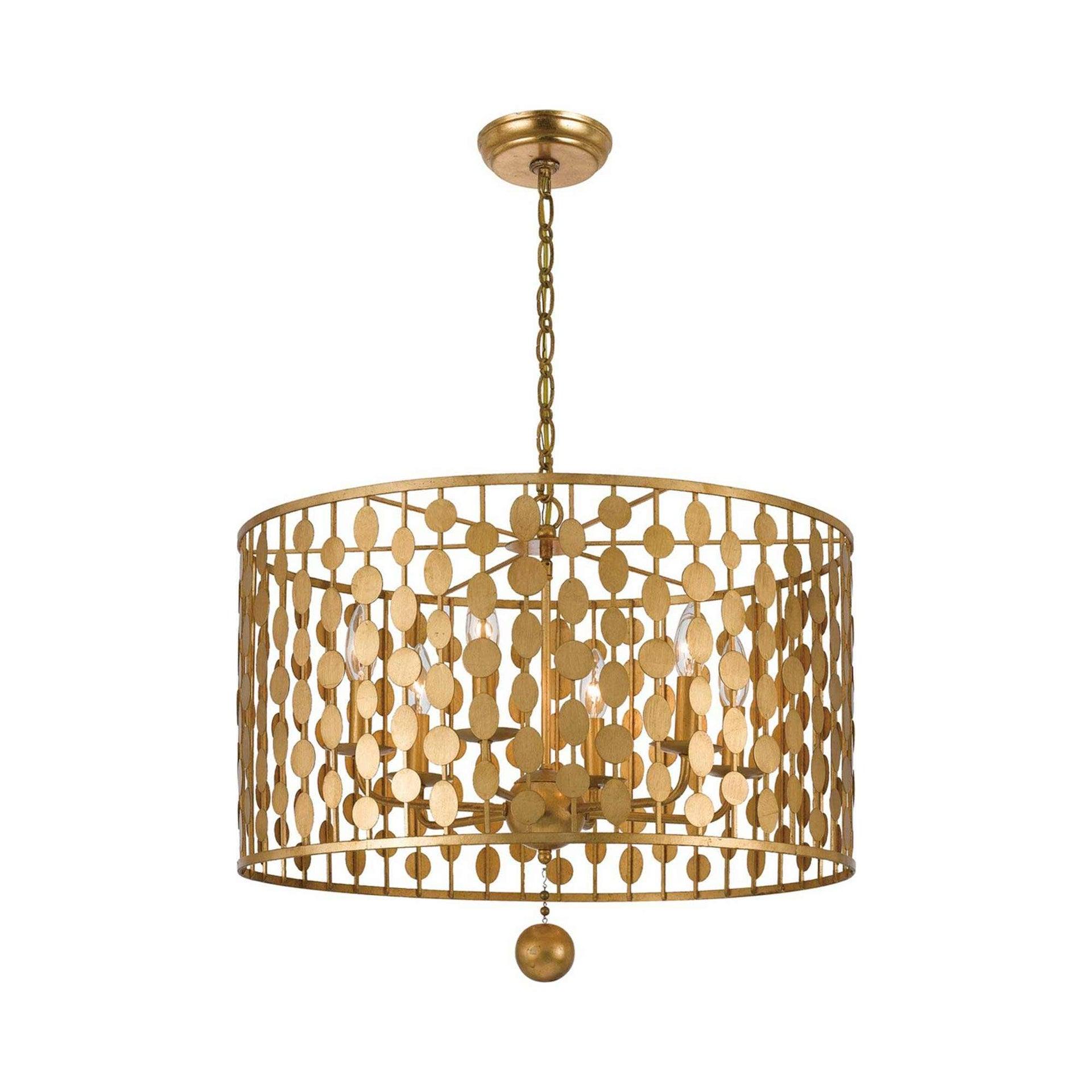 Crystorama Lighting Layla 6 - Light Chandelier in  Antique Gold