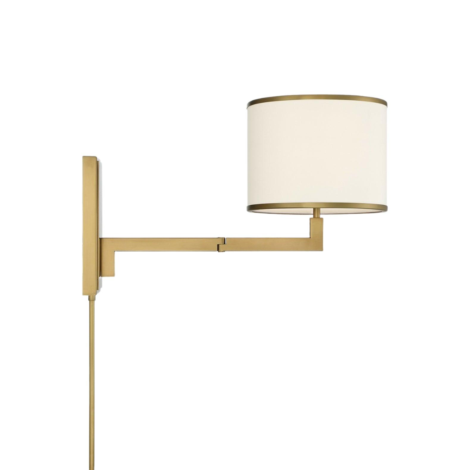 Crystorama Lighting Madison 1 - Light Swing Arm Lamp in  Aged Brass