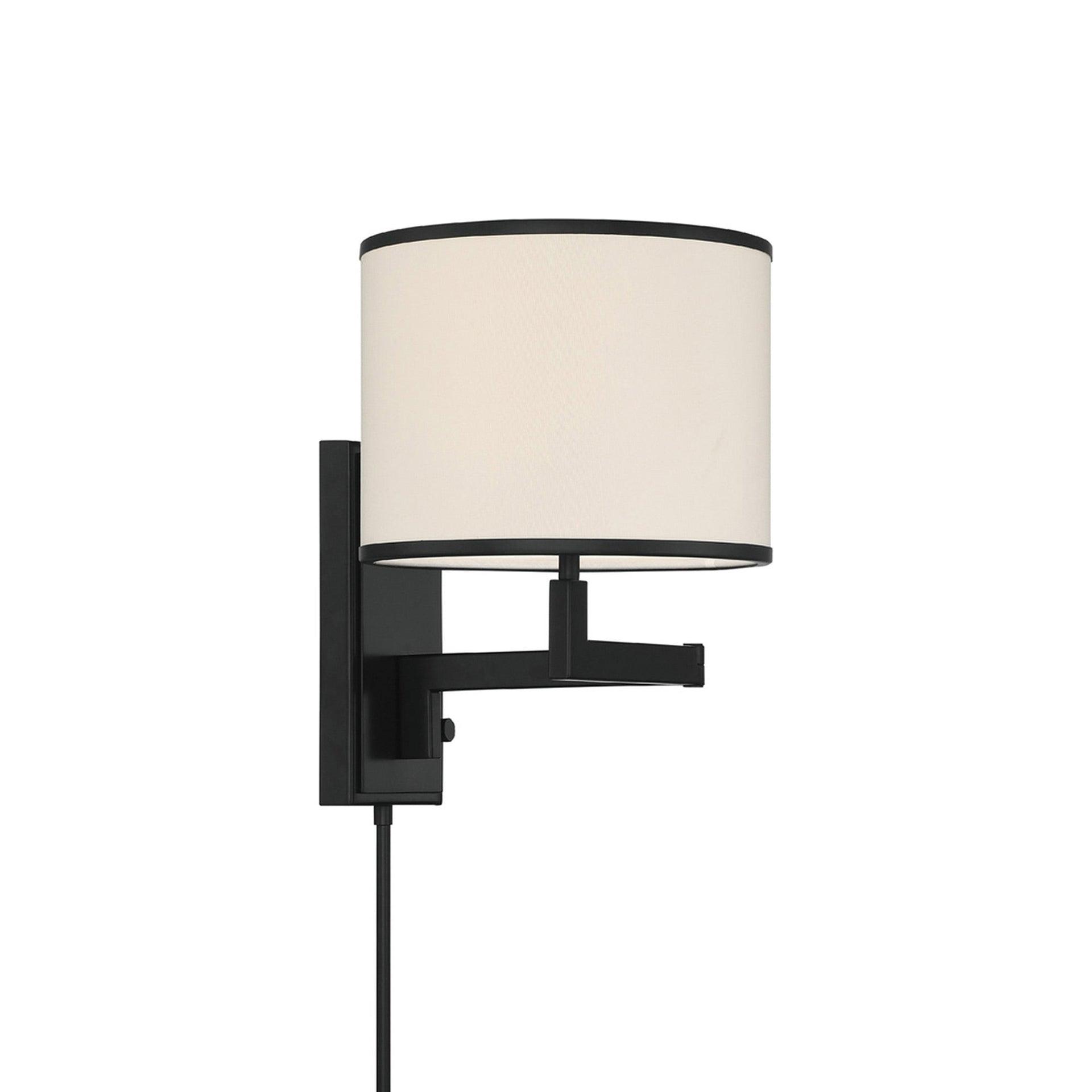 Crystorama Lighting Madison 1 - Light Swing Arm Lamp in  Matte Black