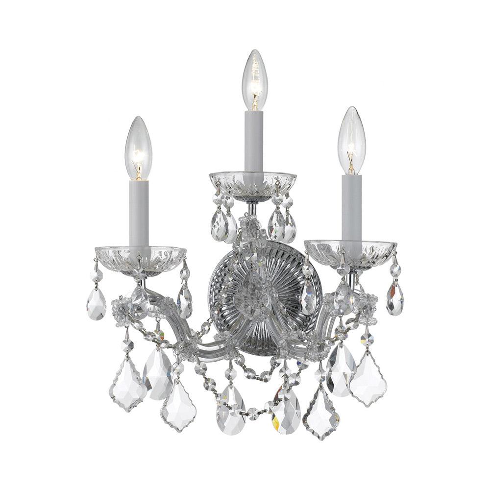 4404-GD-CL-SAQ-Crystorama Lighting-Maria Theresa - Five Light Wall Sconce in Classic Style - 13.5 Inches Wide by 16 Inches High-Gold Finish-Swarovski