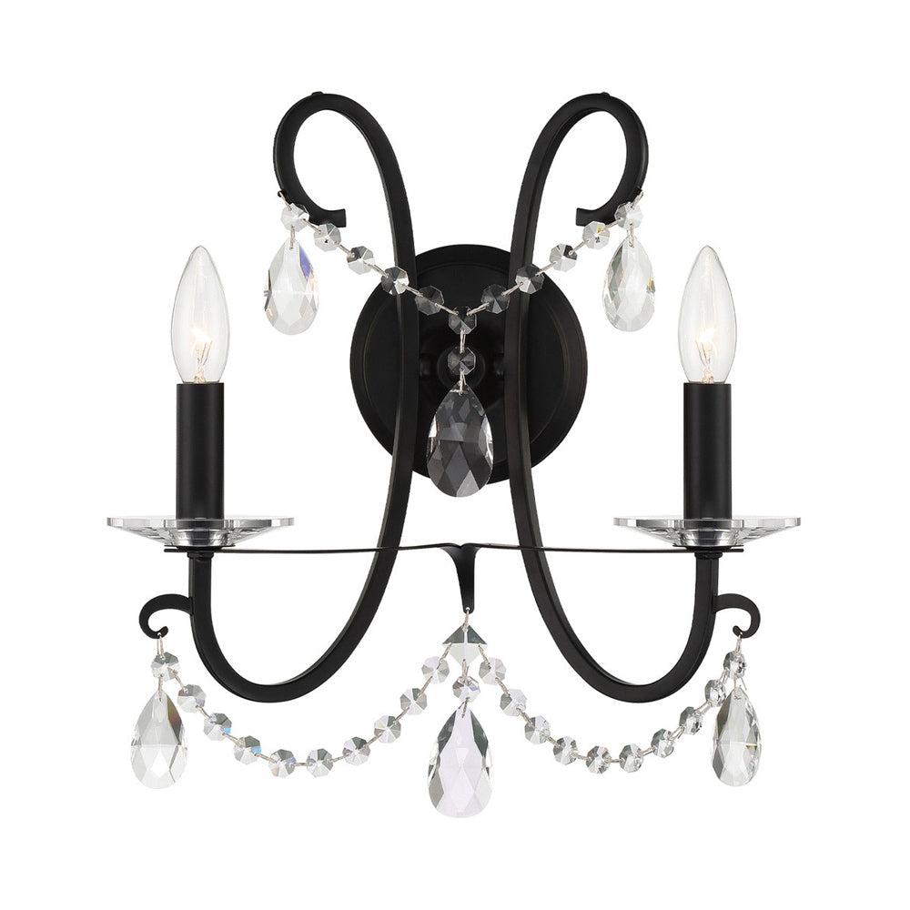 Crystorama Lighting Othello 2 - Light Sconce in  Matte Black