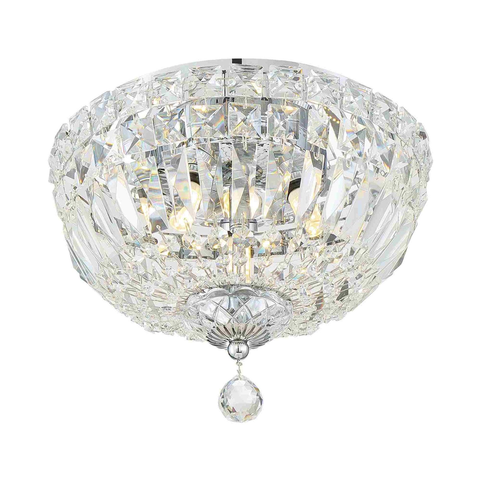 Crystorama Lighting Roslyn 3 - Light Flush Mount in  Polished Chrome