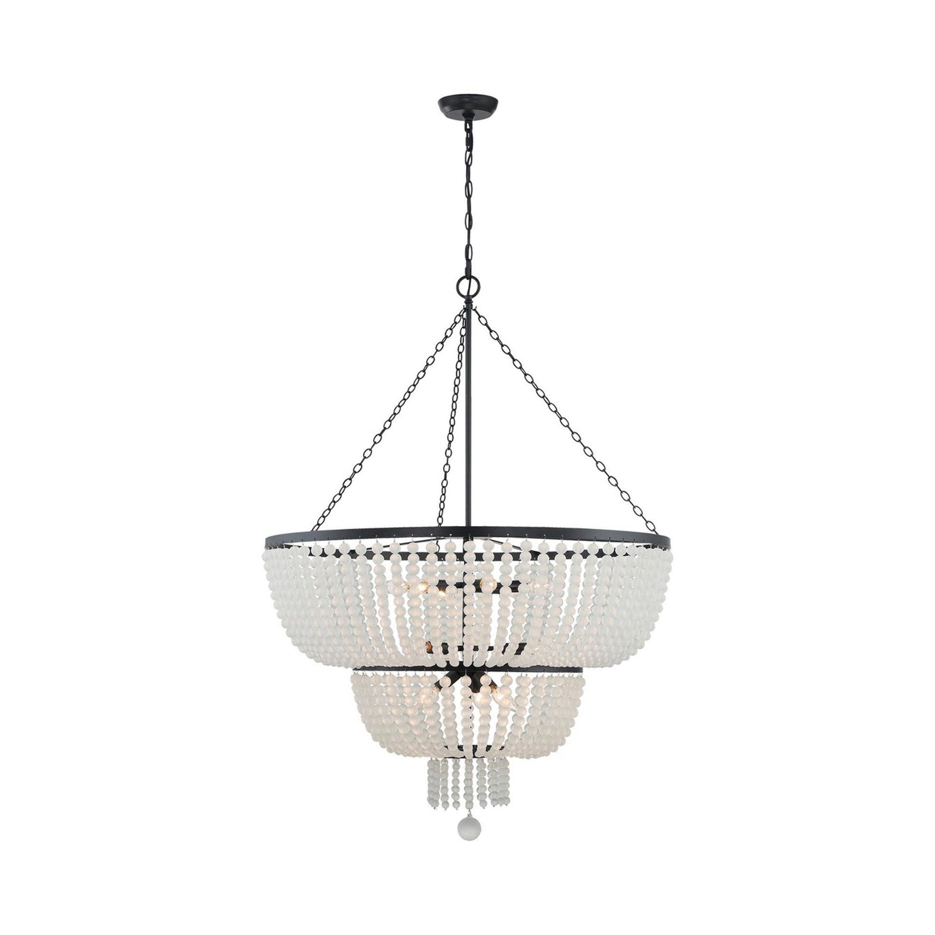Crystorama Lighting Rylee 12 - Light Chandelier in  Matte Black