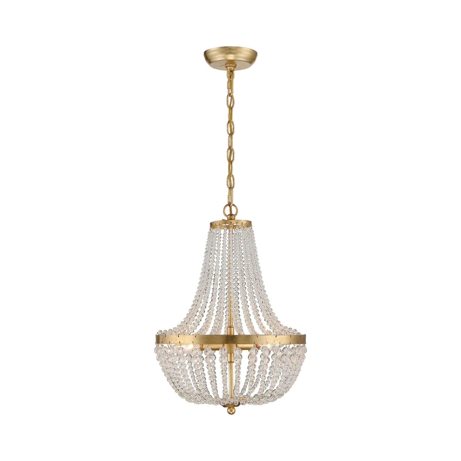 Crystorama Lighting Rylee 3 - Light Chandelier in  Antique Gold