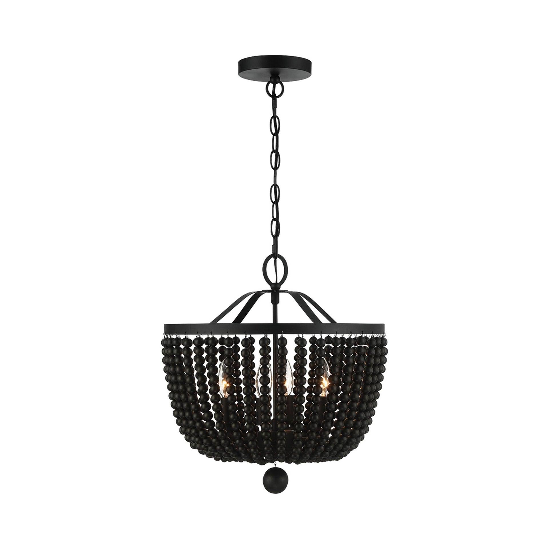 Conway 4 Light Wood Dimmable Empire Chandelier