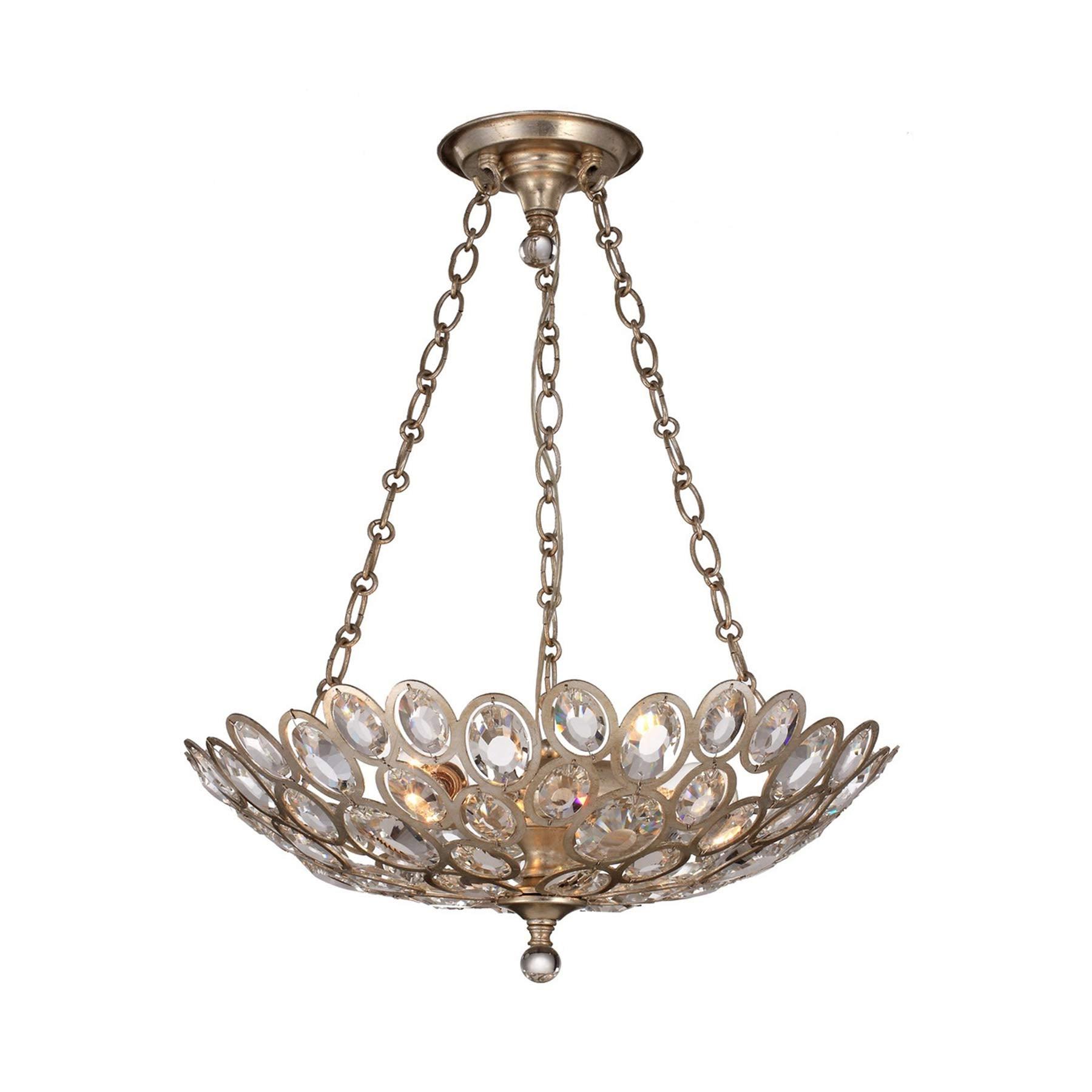 Crystorama Lighting - Three Light Chandelier - Chandelier - Sterling - Three