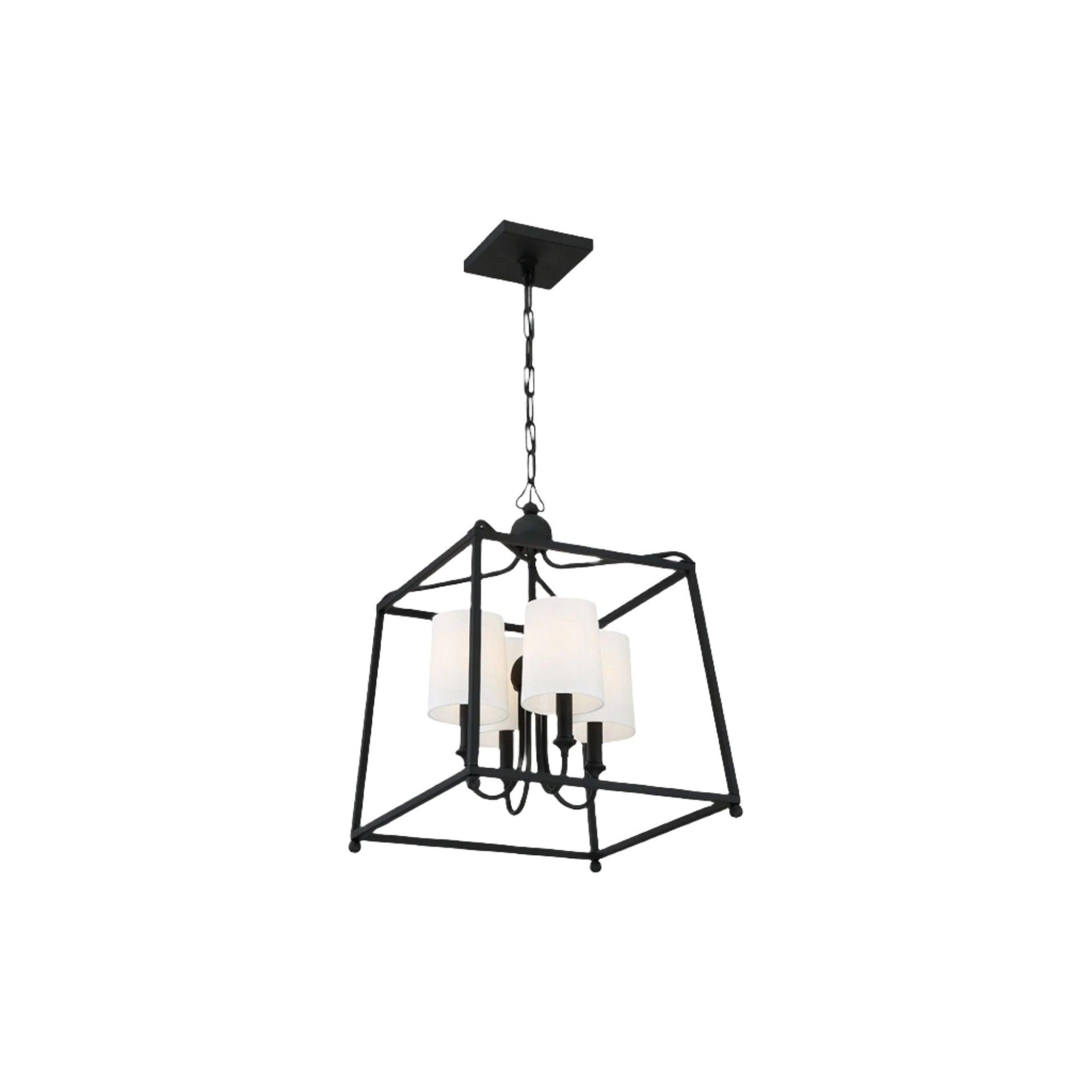 Crystorama Lighting Sylvan 4 - Light Chandelier in  Black Forged