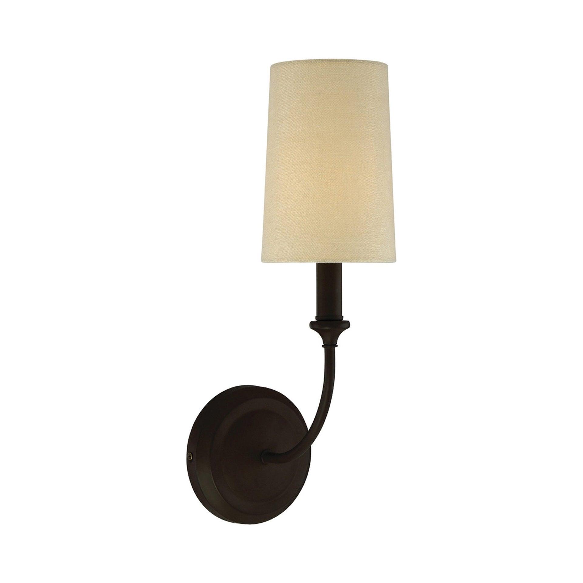 Crystorama Libby Langdon for  Sylvan 1 Light Dark Bronze Sconce - 4.87'' W x 15.75'' H x 7.75'' D