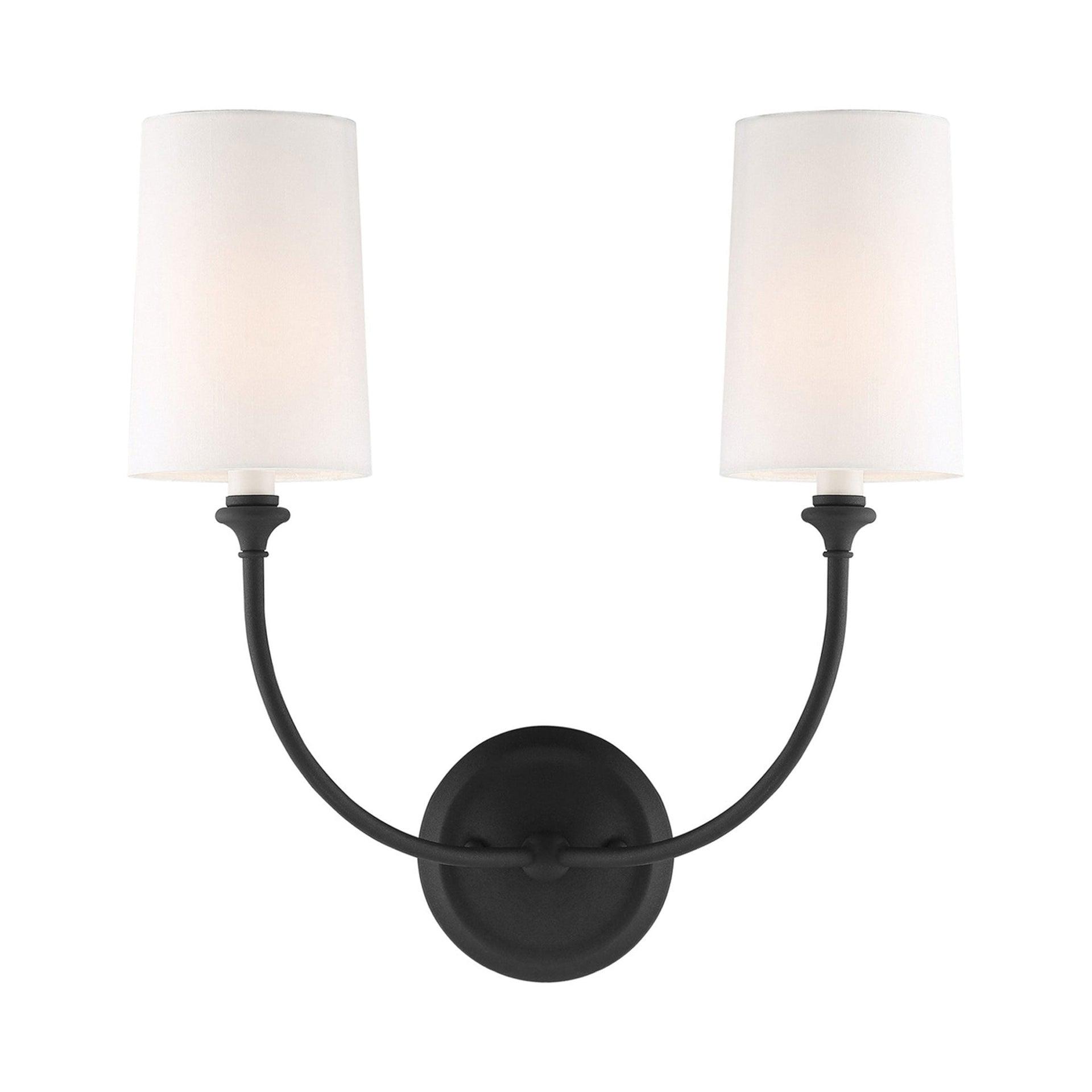 Crystorama Lighting Sylvan 2 - Light Sconce in  Black Forged