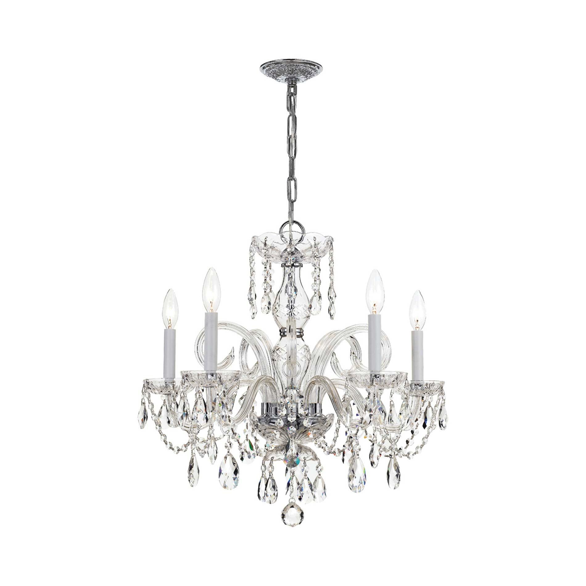 Swarovski Crystal Elegance 5-Light Polished Chrome Chandelier