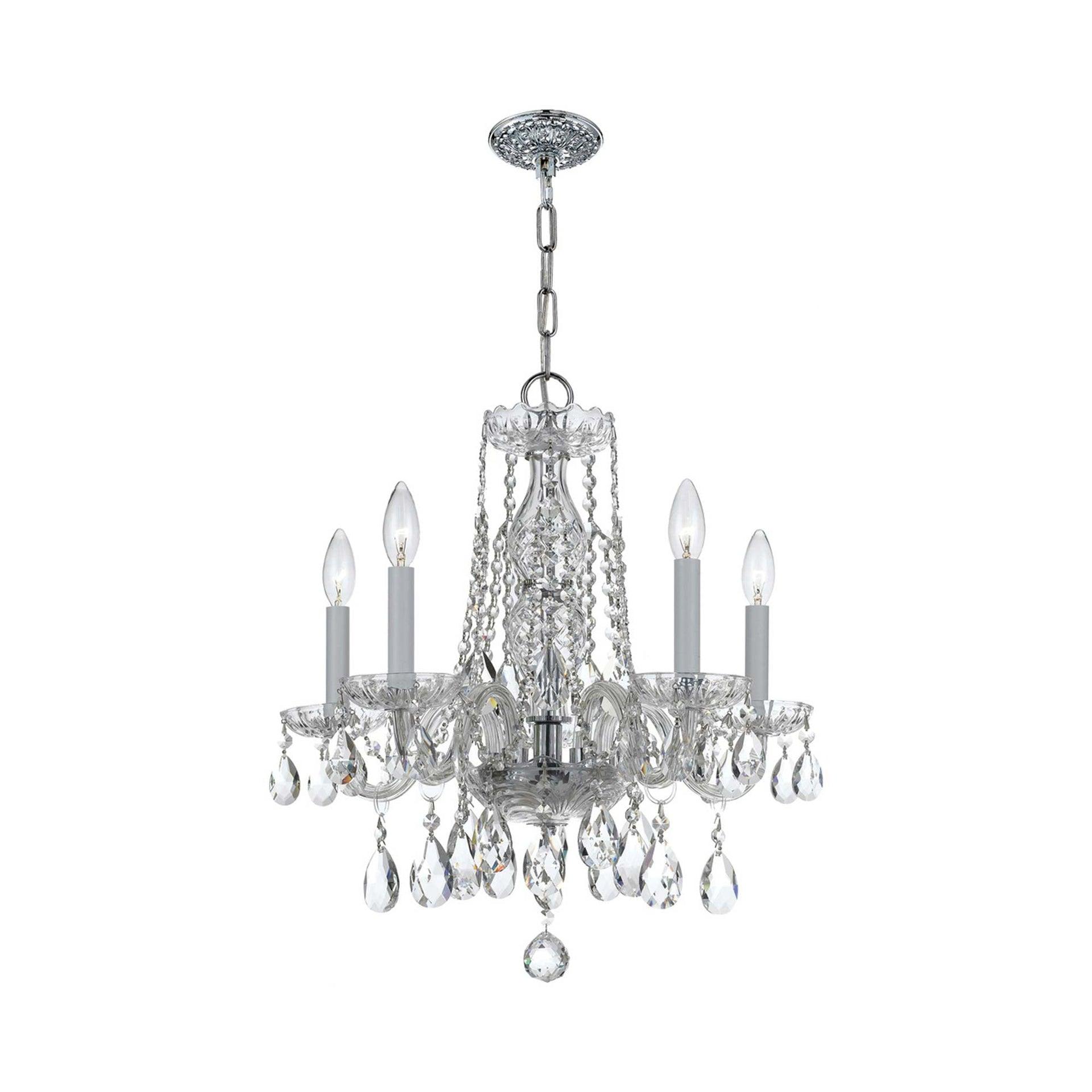 Crystorama Lighting - Five Light Mini Chandelier - Mini Chandelier - Crystal -