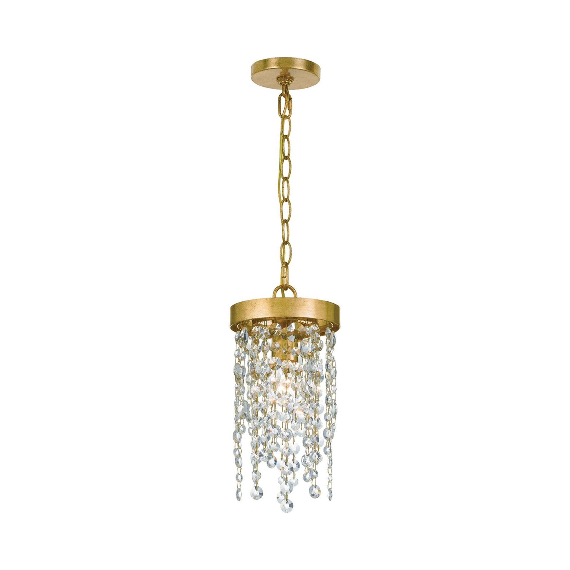 WIN-610-GA-CL-MWP-Crystorama Lighting-Winham - One Light Pendant In Classic Style - 7 Inches Wide By 14 Inches High