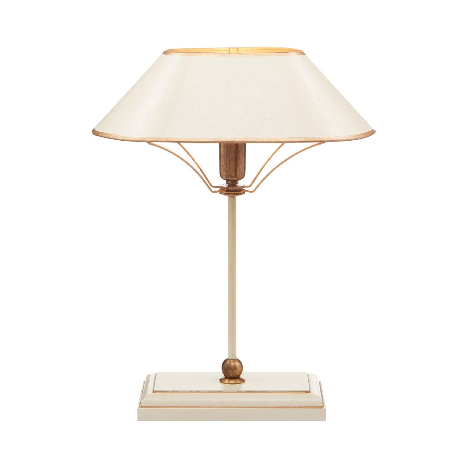 Daphne Ivory and Antique Brass Cordless Table Lamp