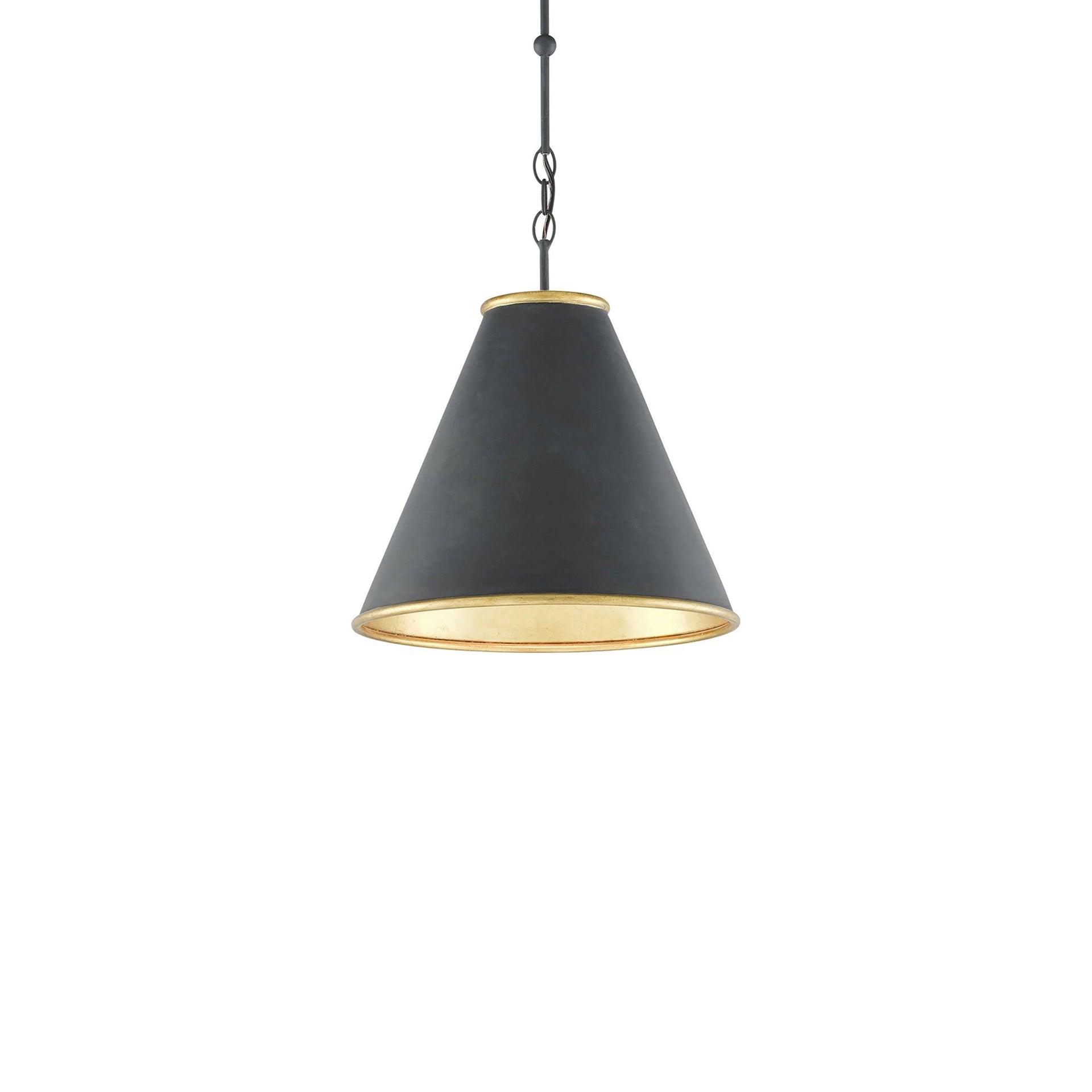 Adkins Pendant - Brass and Black / 16"Dia