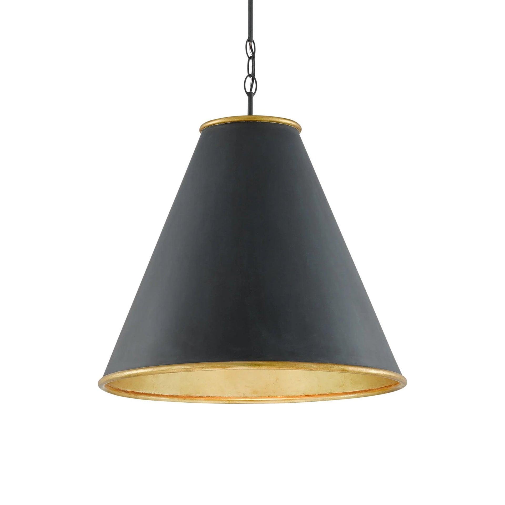 Adkins Pendant - Brass and Black / 22"Dia