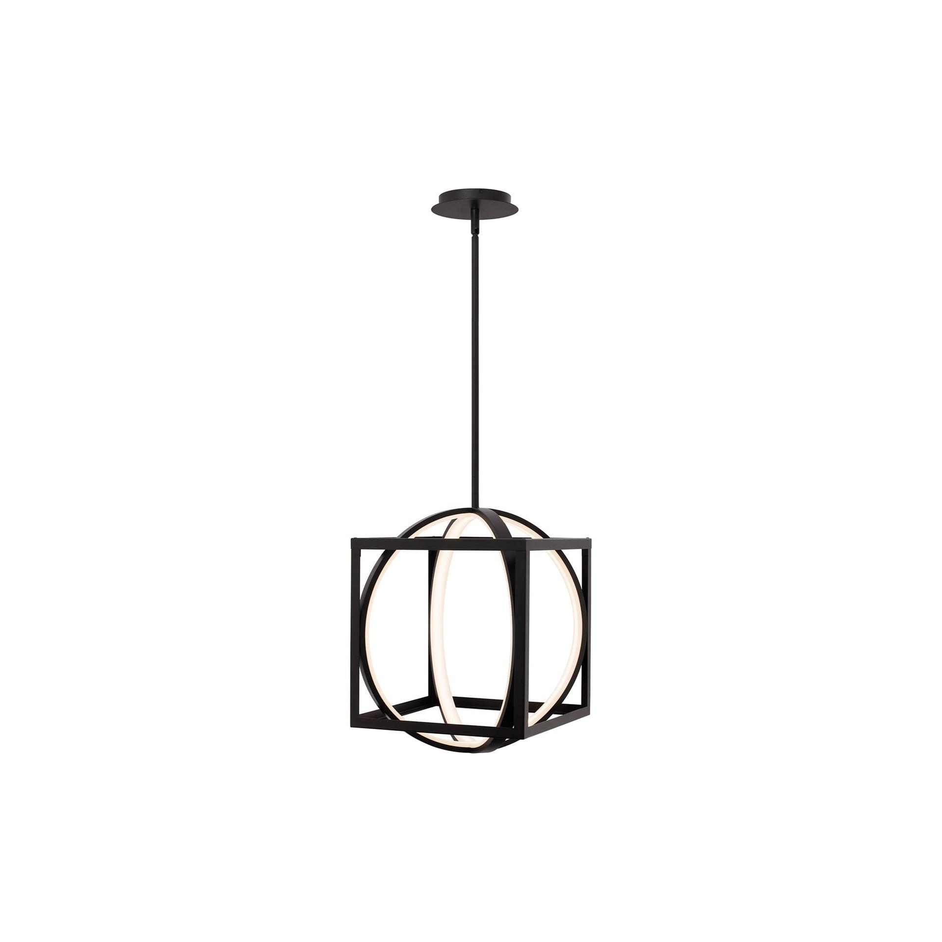 dweLED 1 - Light Black LED Geometric Pendant