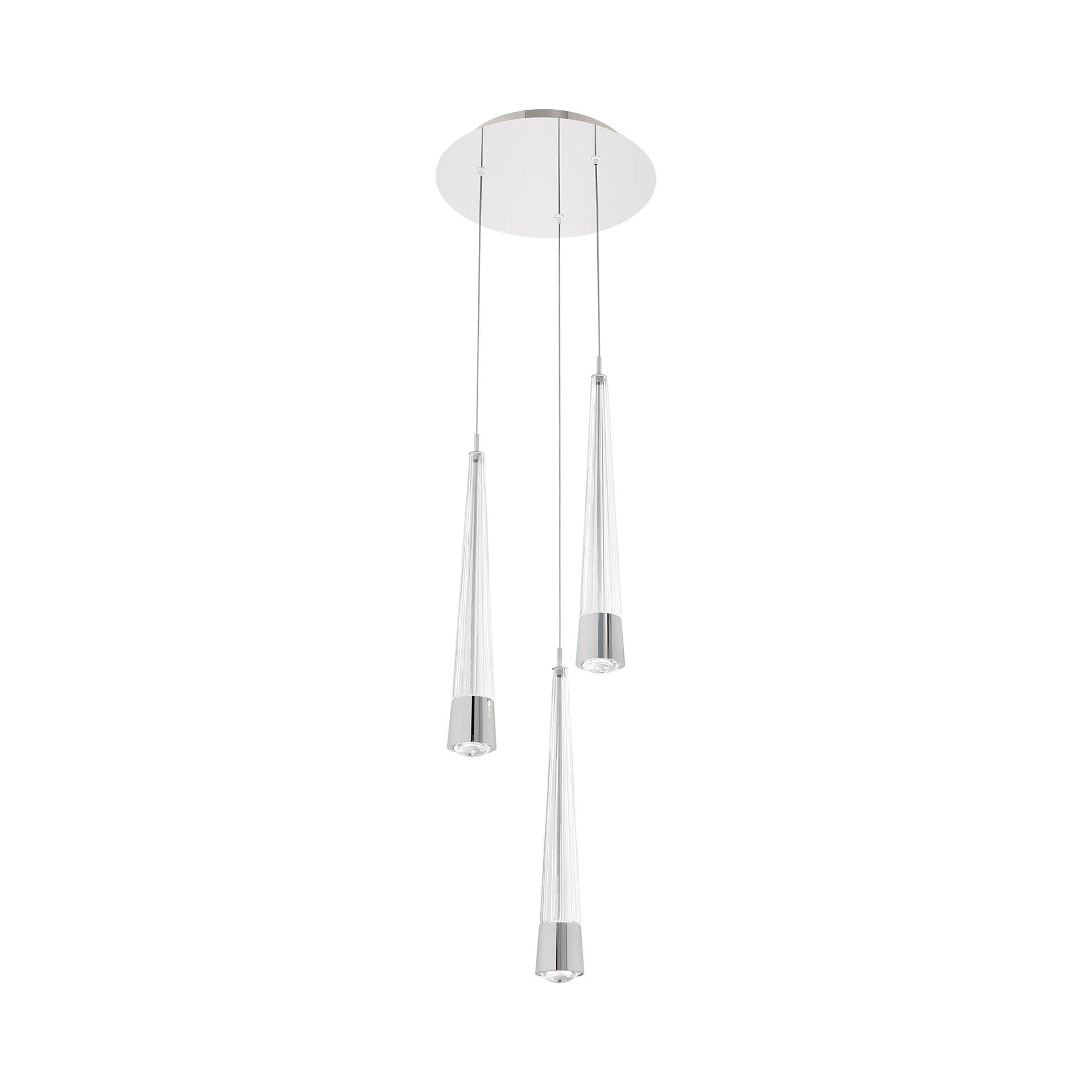 Chrome Glass LED Mini Pendant Light for Indoor/Outdoor Island