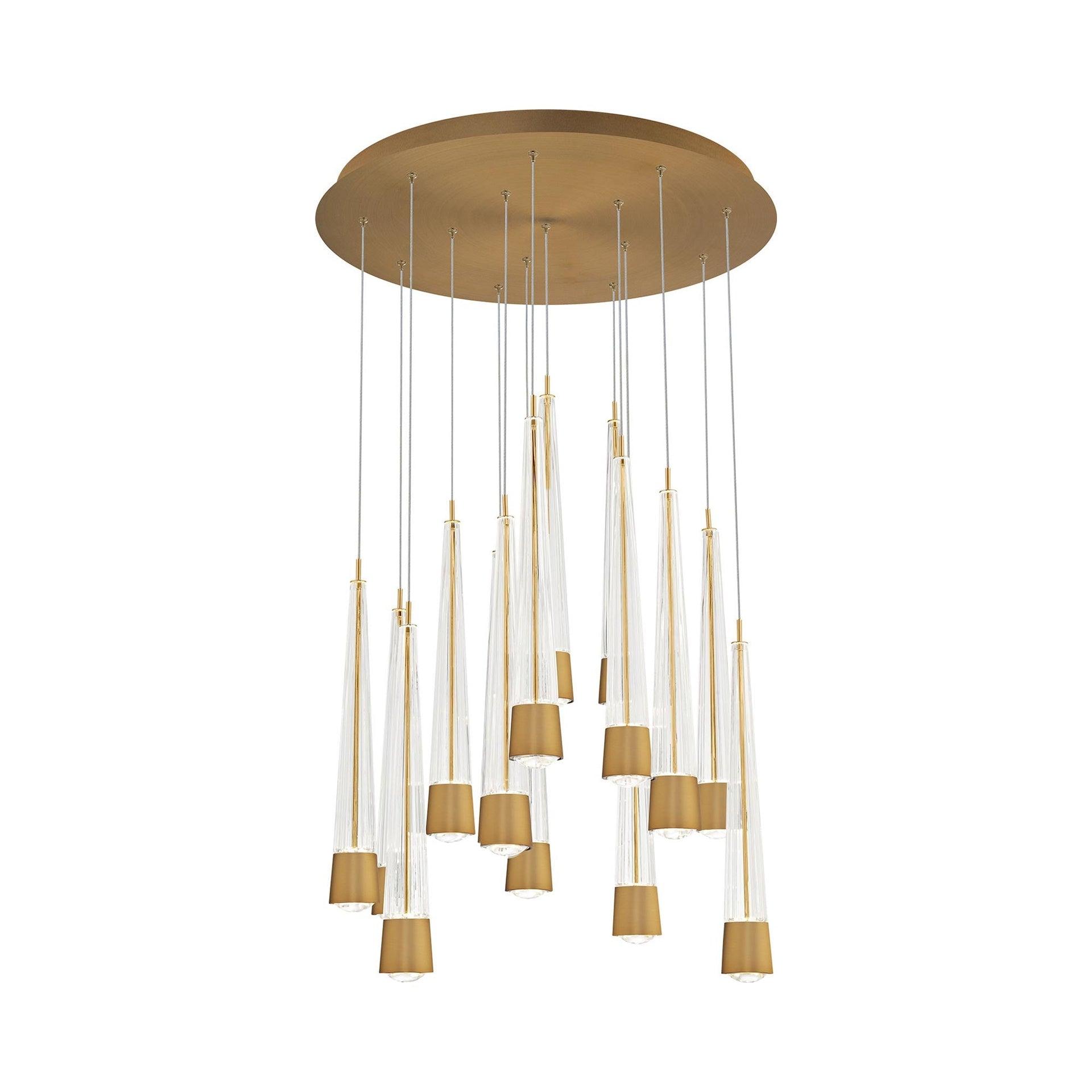 Quill Round 15 - Light LED Cluster Pendant