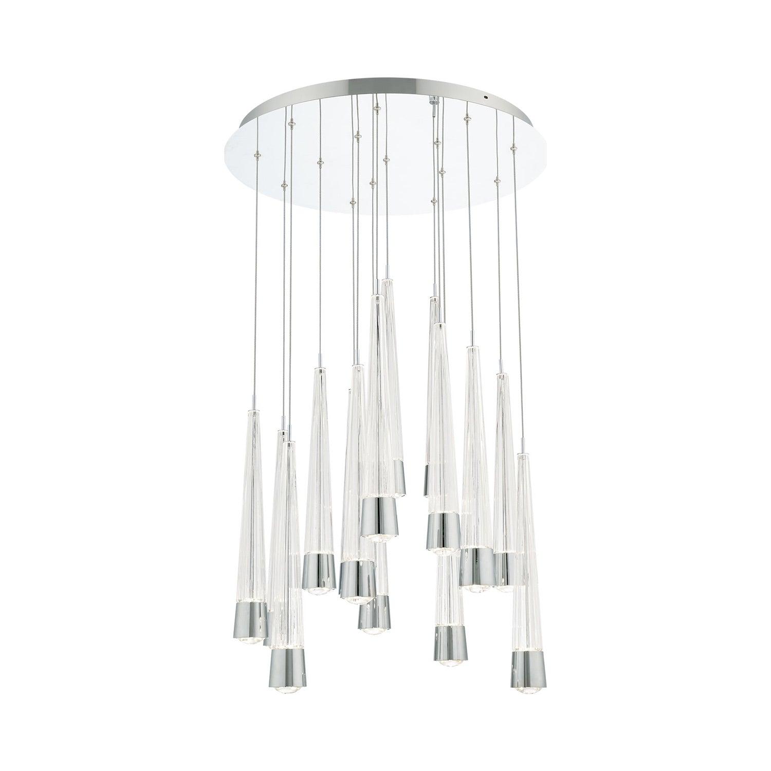 dweLED Quill Round 15 - Light LED Cluster Pendant