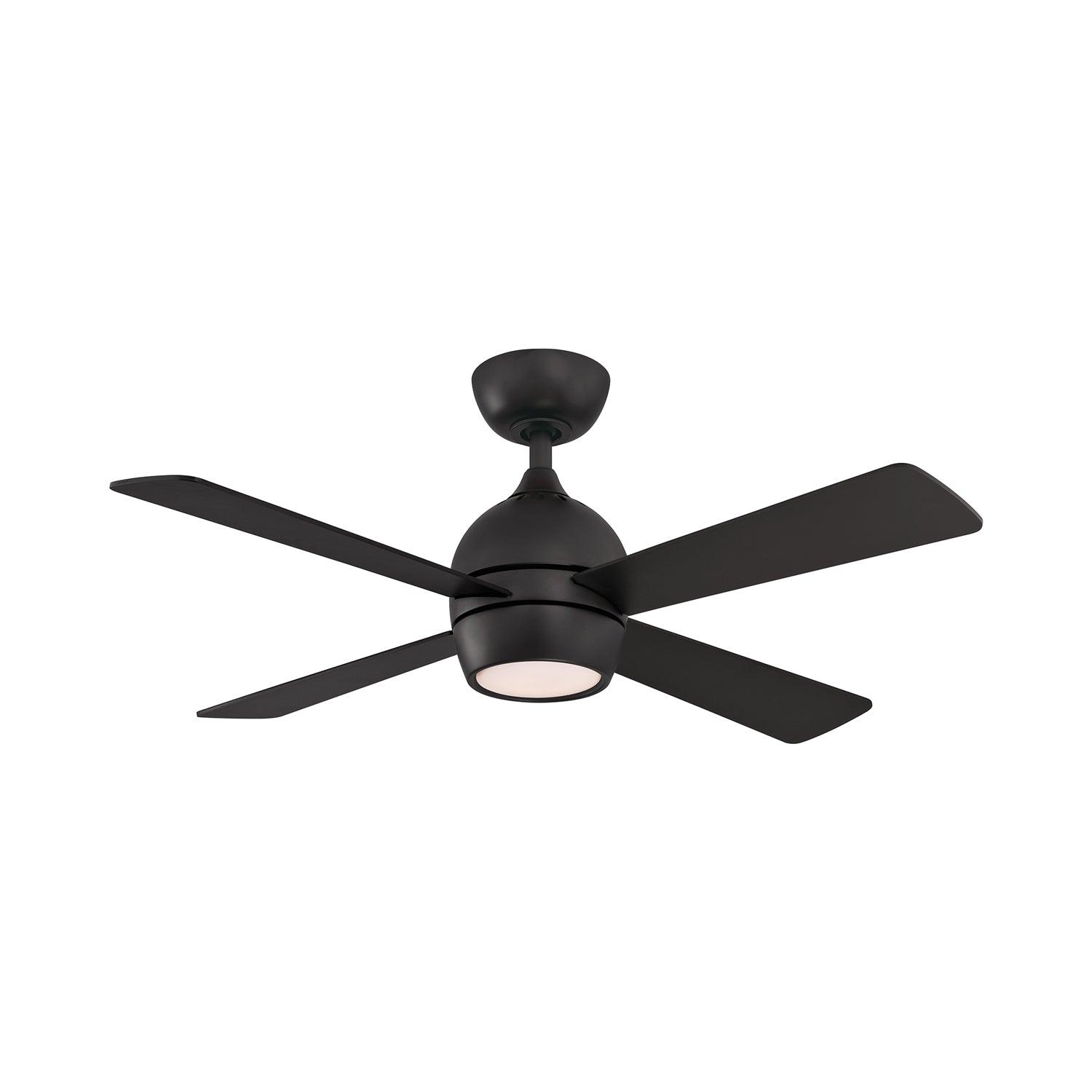 Indi Ceiling Fan + Light - Matte Black / 44"
