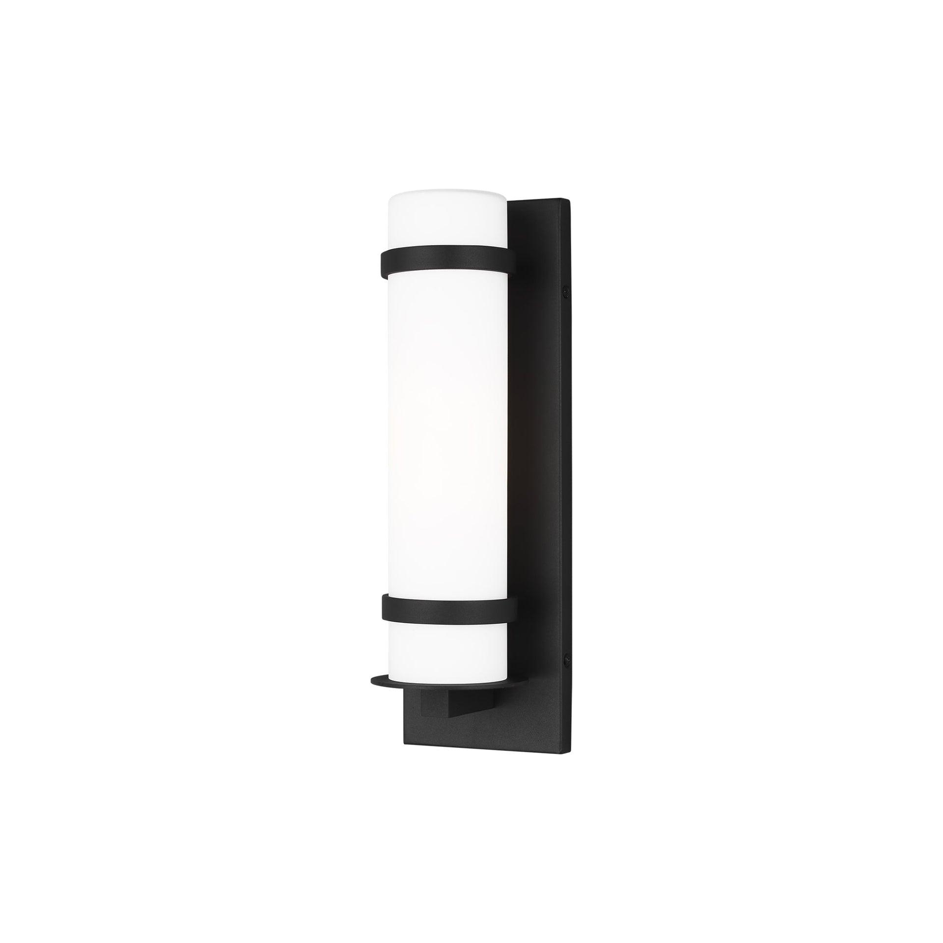Generation Lighting Alban 1 -Light 14-in H Matte Black Hardwired Outdoor Wall Light