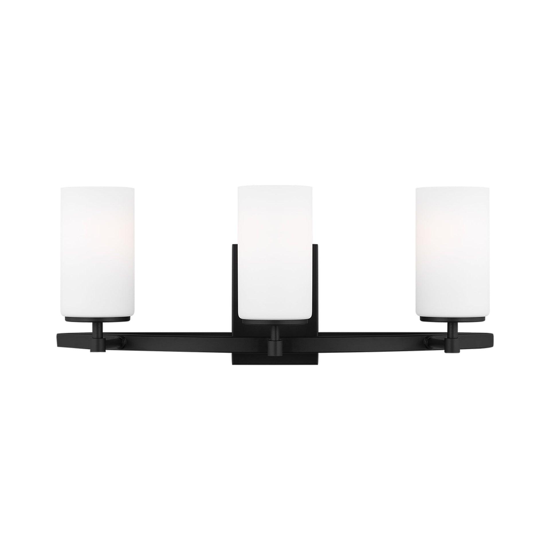 Generation Lighting Alturas 22-in 3 -Light Matte Black Modern/contemporary Vanity light