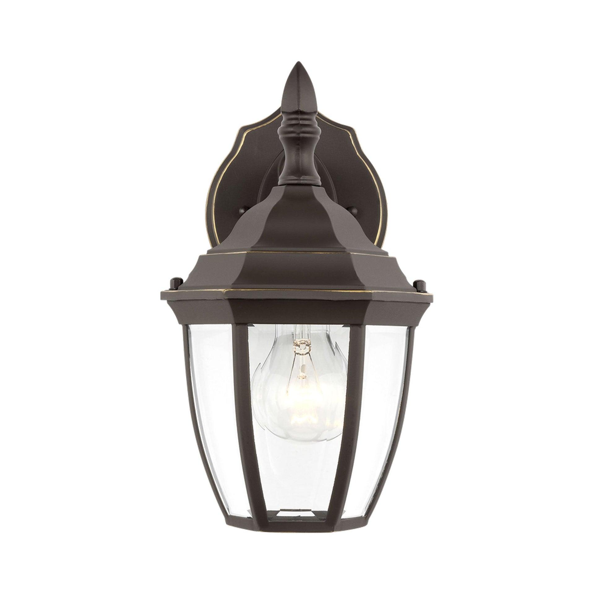 Sea Gull Lighting 88936-71 Bakersville Outdoor Wall Lantern Outside Fixture, Small One - Light, Antique Bronze
