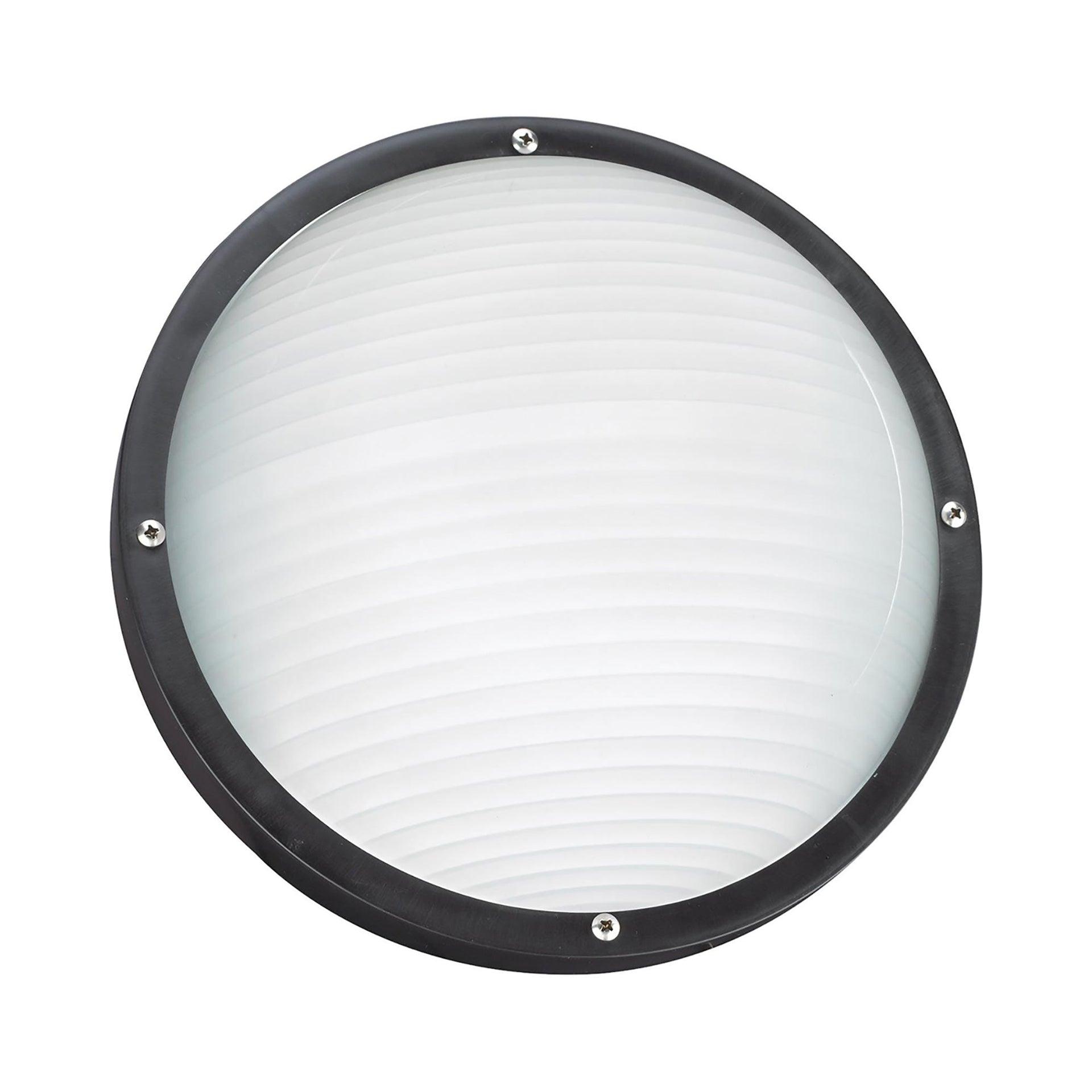 Bayside 1-Light Outdoor 5 in. Black Wall/Ceiling Fixture