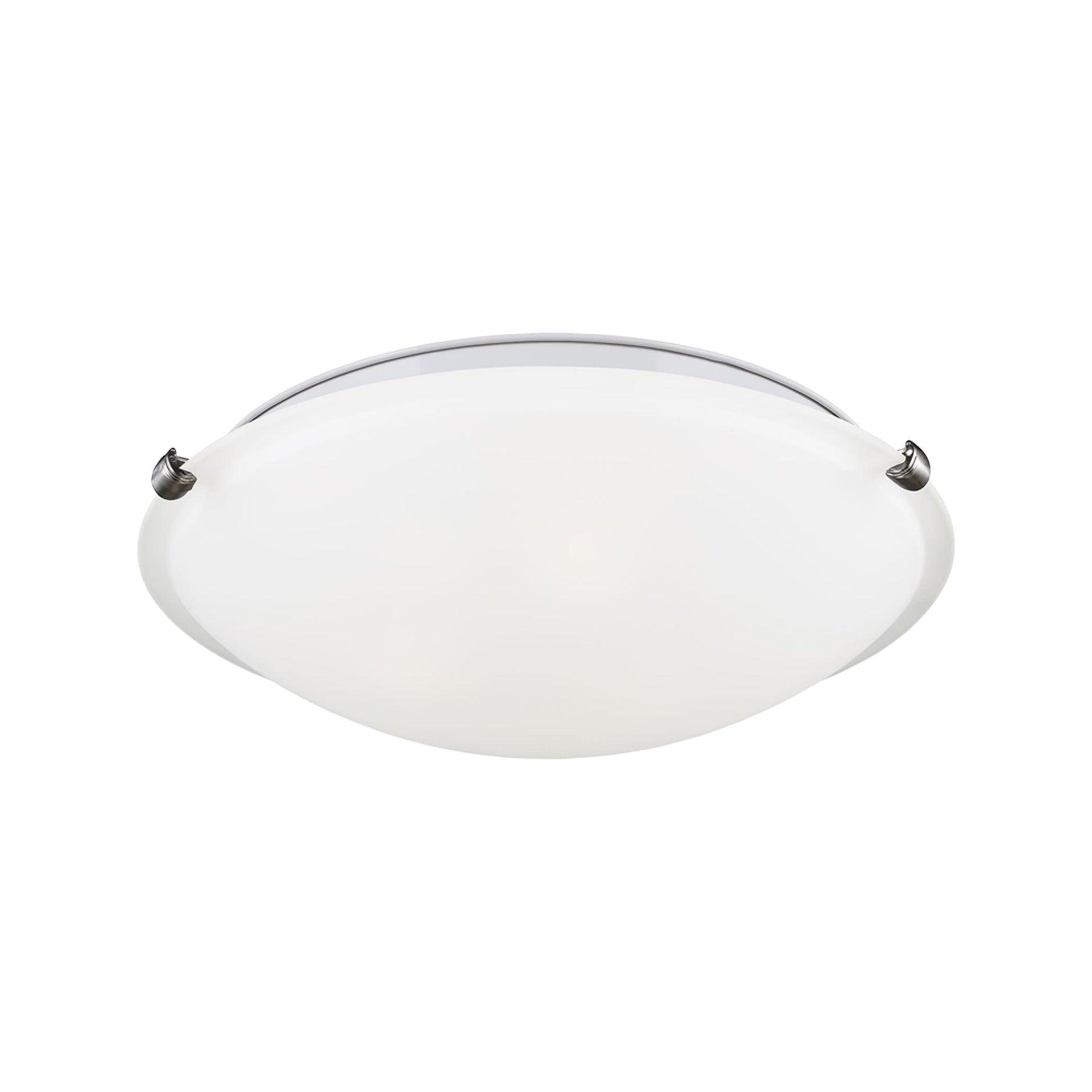 Clip Ceiling Flush Mount Collection 14-Watt Brushed Nickel Integrated LED Flush Mount