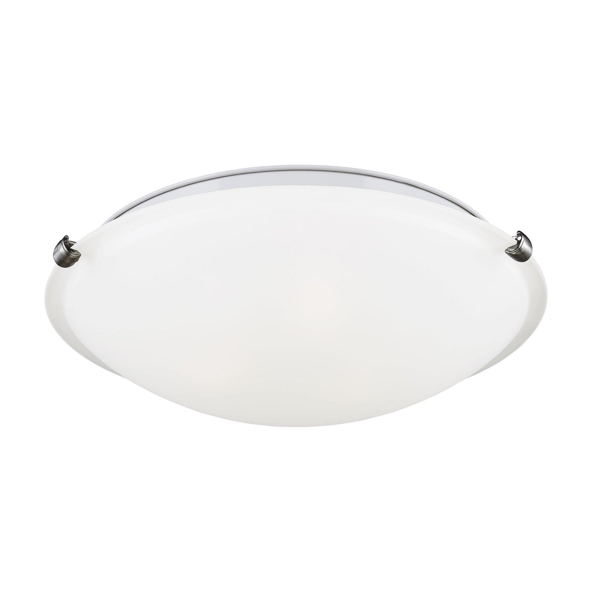 Sea Gull Lighting 7443593S-962 Clip Flush Mount Ceiling Fixture, Small LED - Light, Brushed Nickel
