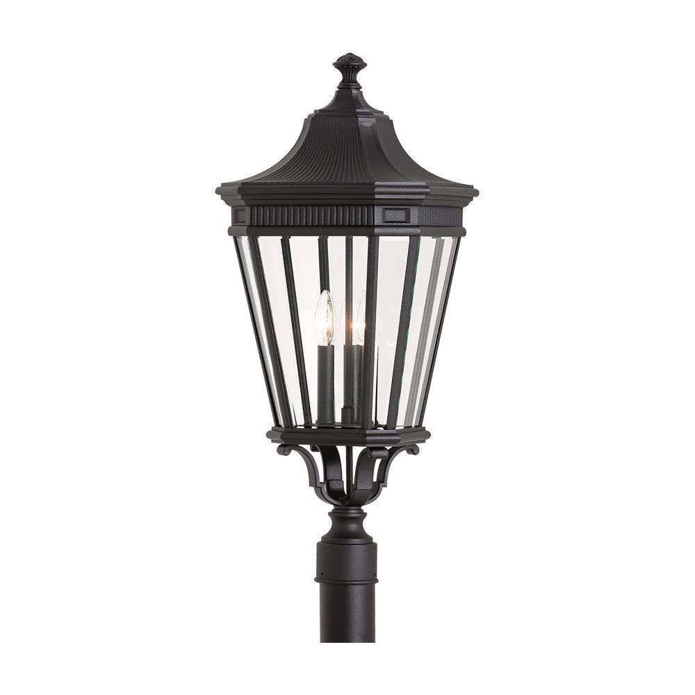 Feiss OL5408BK Cotswold Lane Outdoor Post Lighting, Black, 3-Light (12"W x 28"H) 180watts