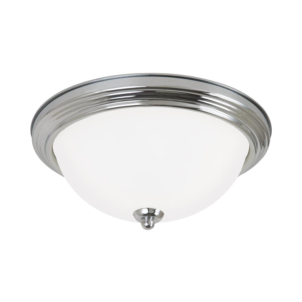 Ceiling Flush Mount 1-Light Chrome Flush Mount with LED Bulb