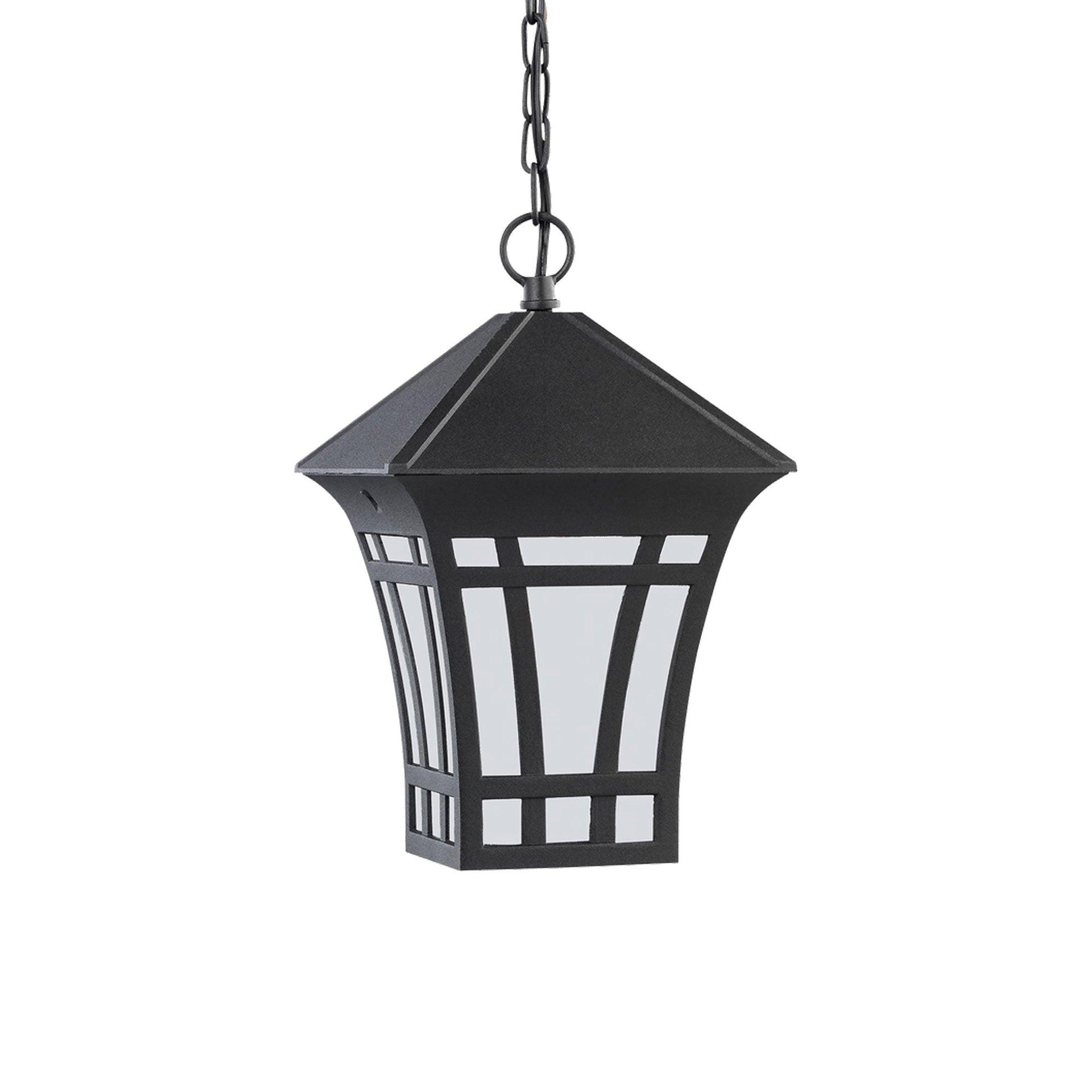 Herrington 7.25" Black Outdoor Pendant Light - Energy Star Rated
