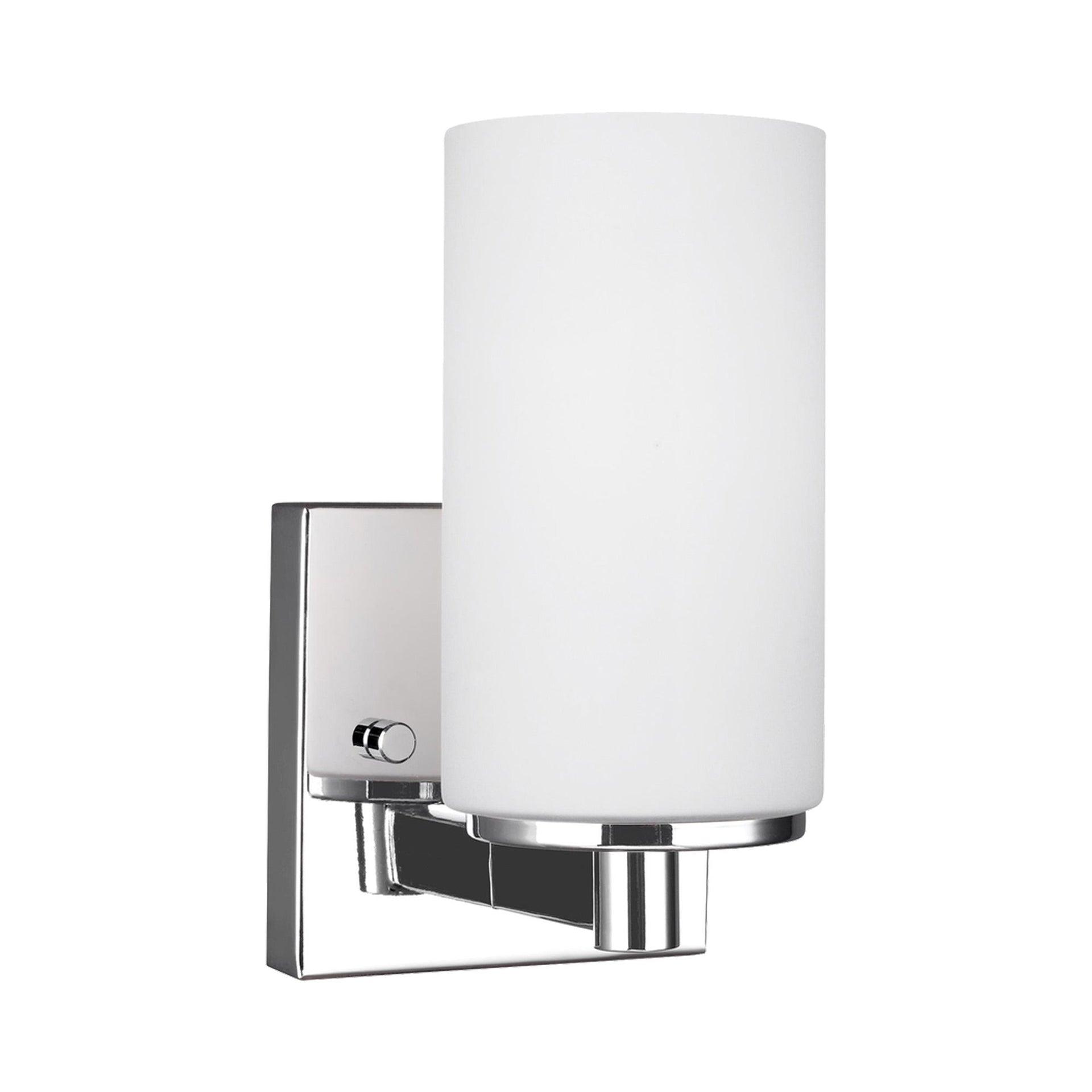 "Sea Gull Lighting 4139101-05 Hettinger One-Light Wall / Bath Sconce Vanity Style Lights, Chrome Finish"
