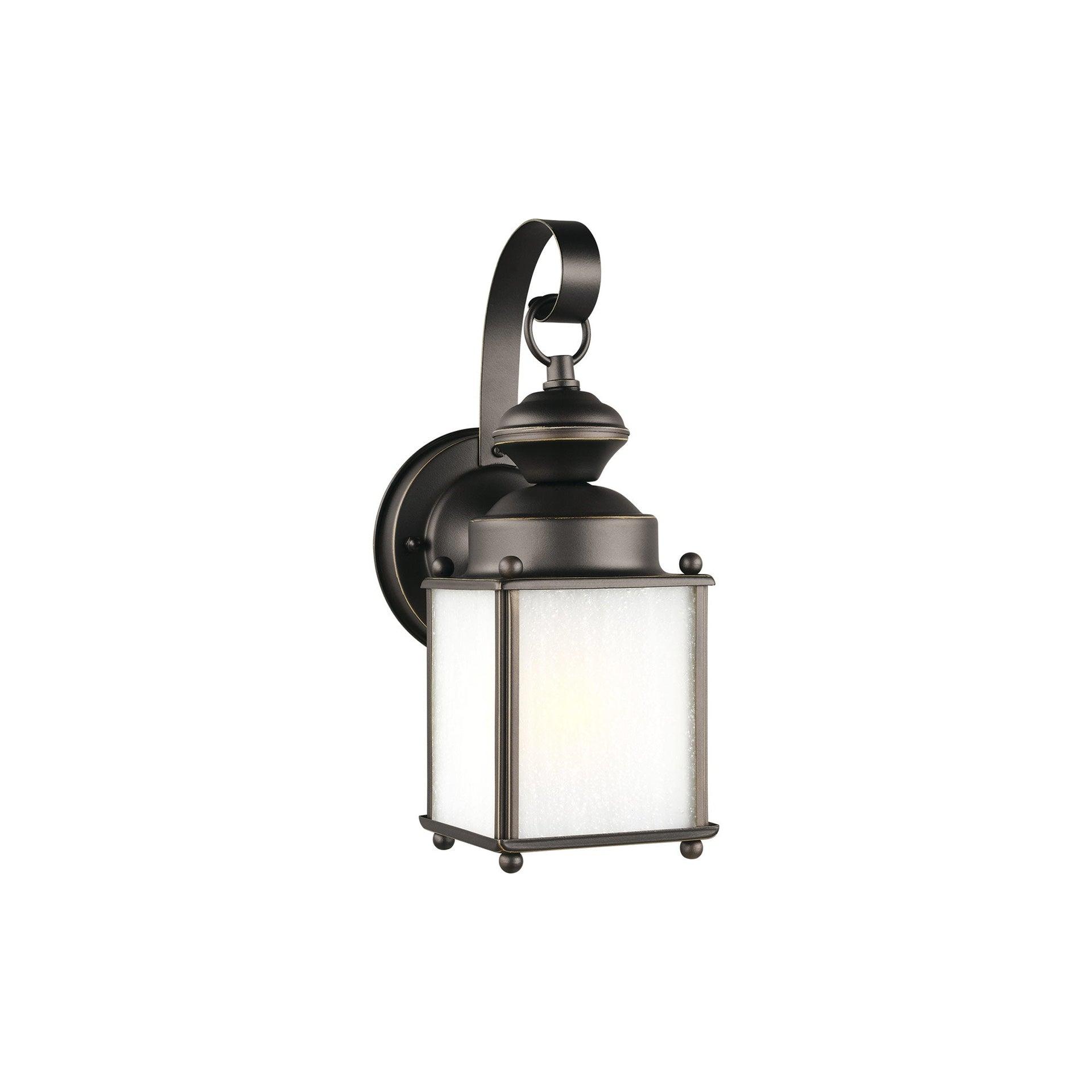 Jamestowne Traditional Black Outdoor Wall Sconce with Energy Star