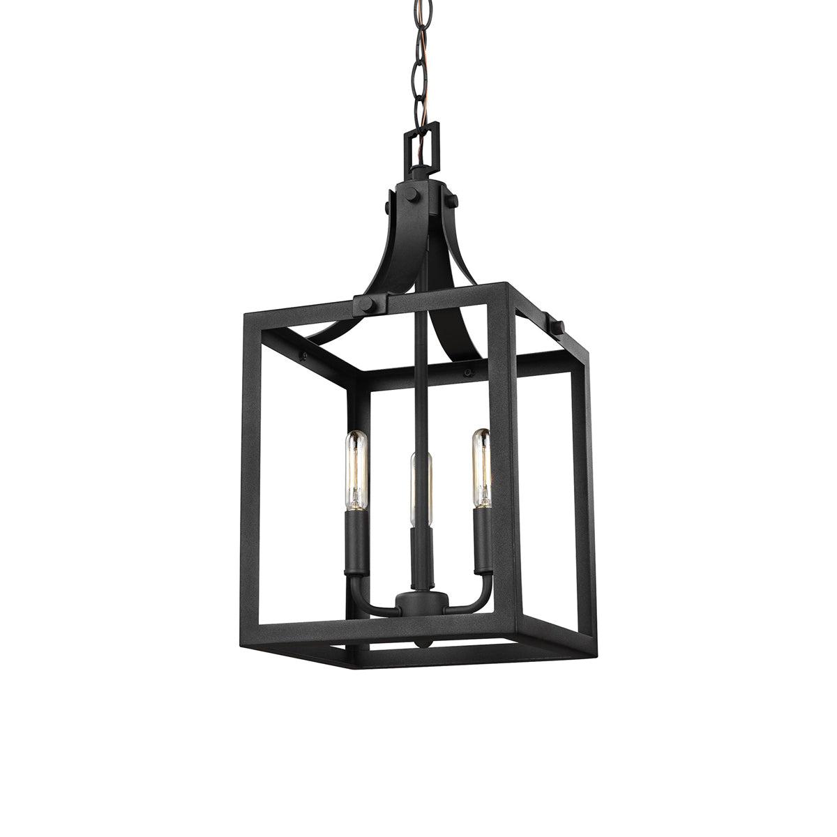 Labette 3-Light Black Bronze Accented Lantern Pendant