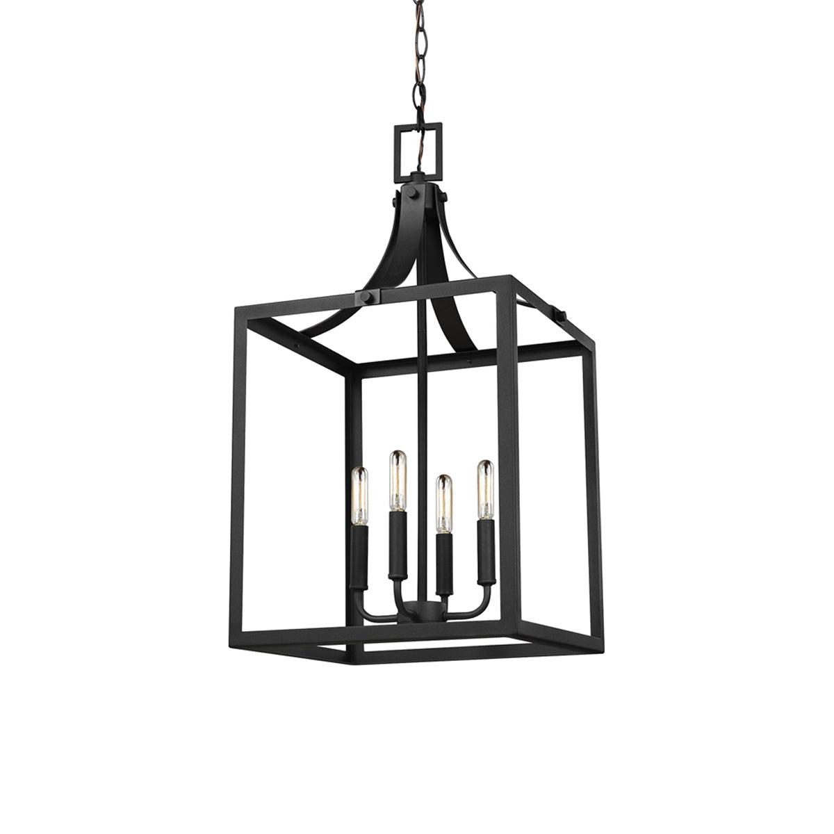 Labette 4-Light Black Hall-Foyer Hanging Pendant